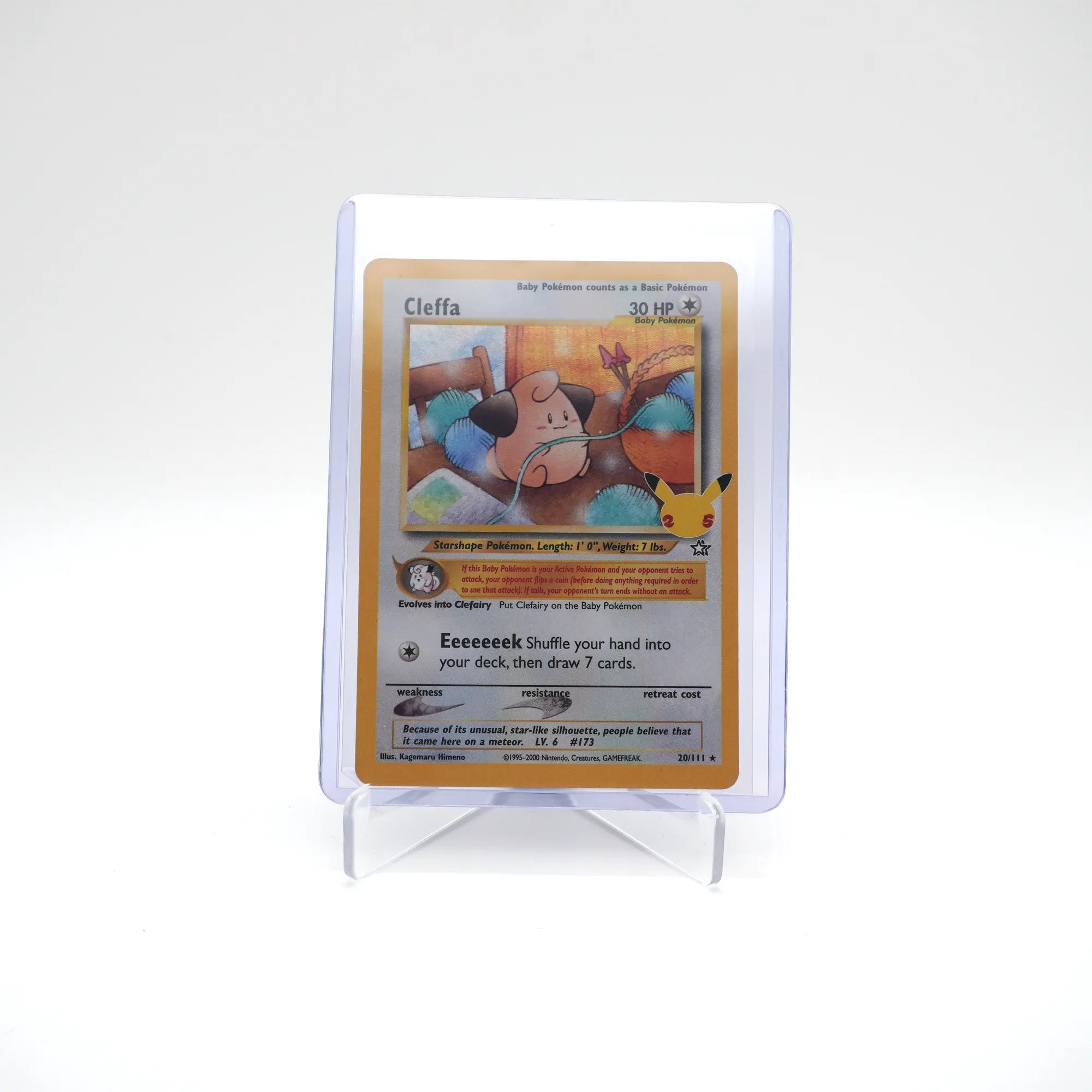 Cleffa #20/111 Celebrations Classic Collection 25th Anniversary Pokemon (Card 3/6)