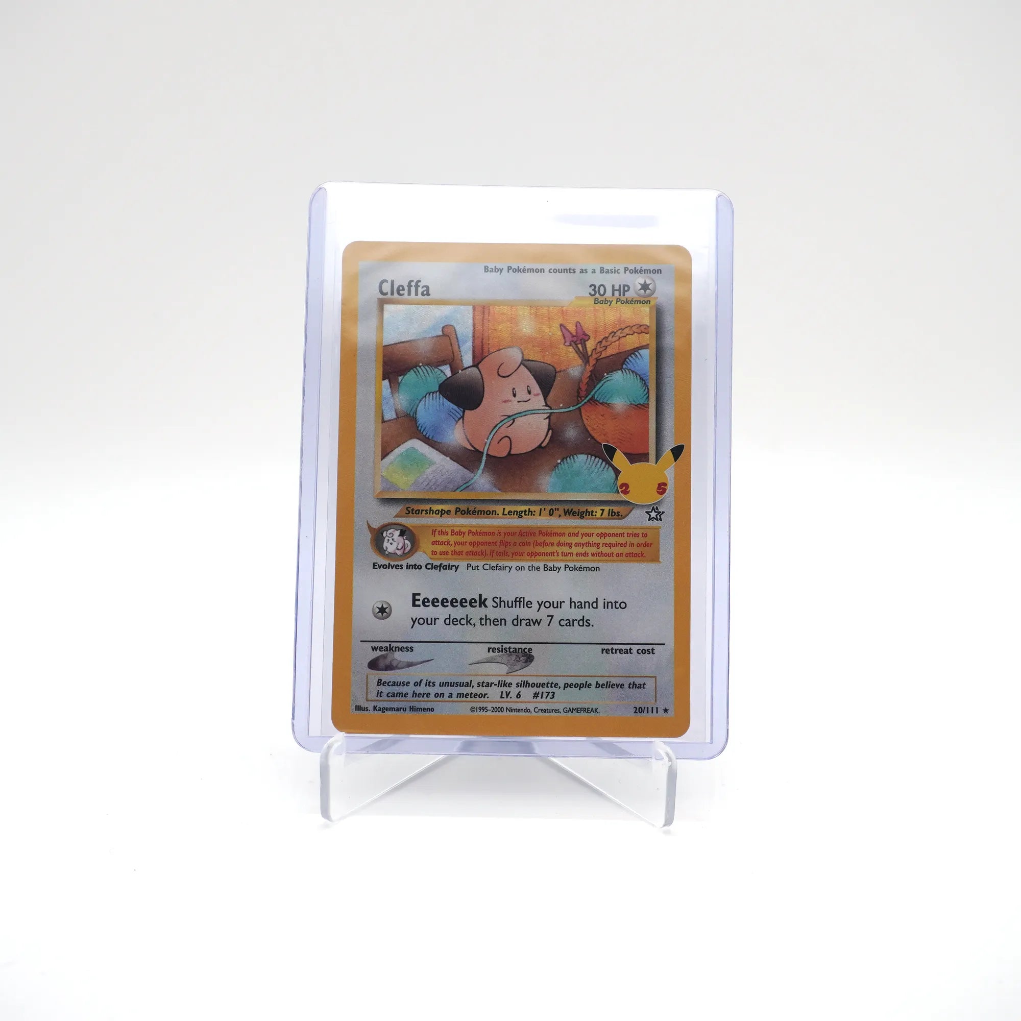 Cleffa #20/111 Celebrations Classic Collection 25th Anniversary Pokemon (Card 5/6)