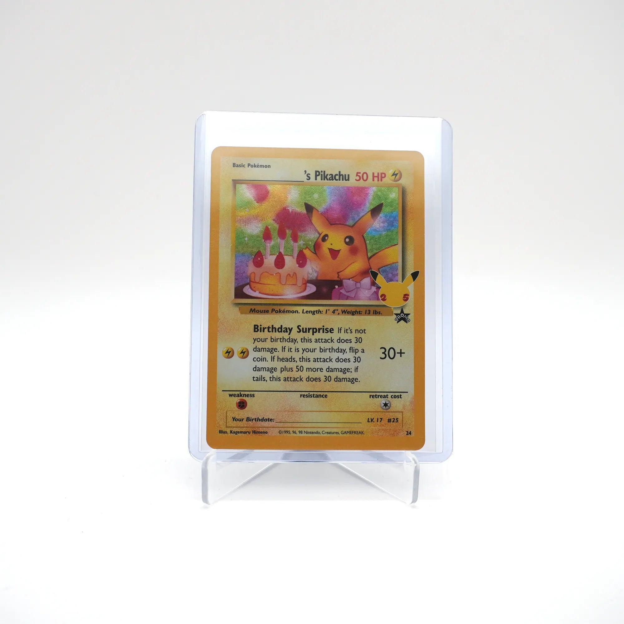 Celebrations Birthday Pikachu #24 Pokemon TCG 25th Anniversary (Card 2/9)