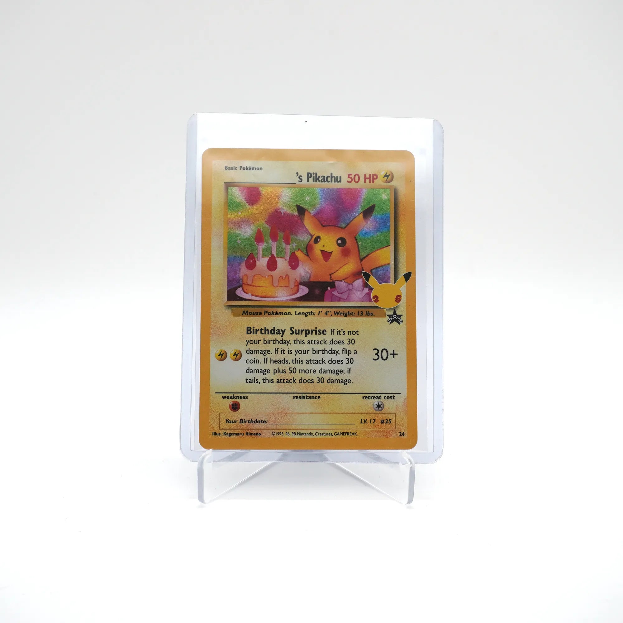 Celebrations Birthday Pikachu #24 Pokemon TCG 25th Anniversary (Card 3/9)