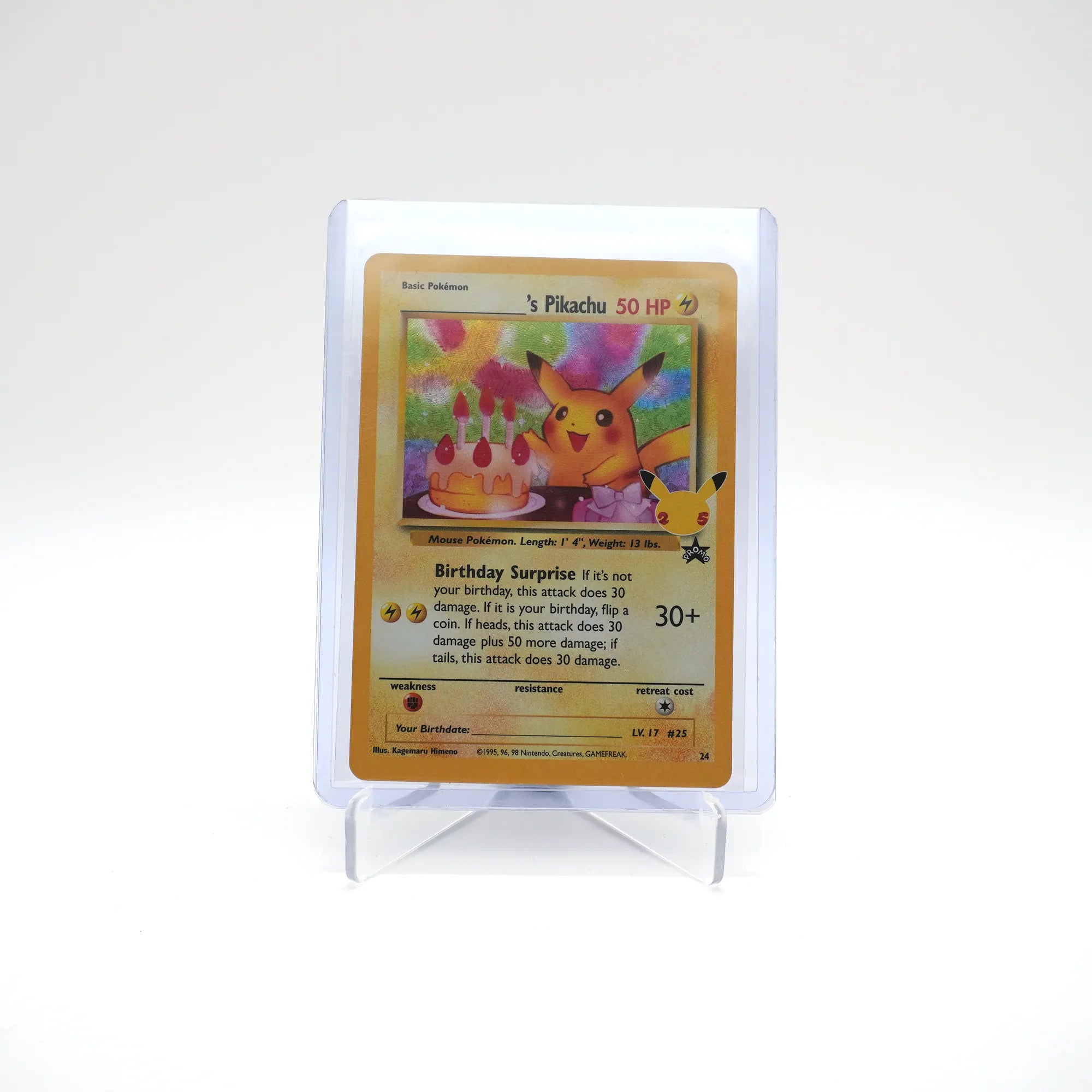Celebrations Birthday Pikachu #24 Pokemon TCG 25th Anniversary (Card 4/9)