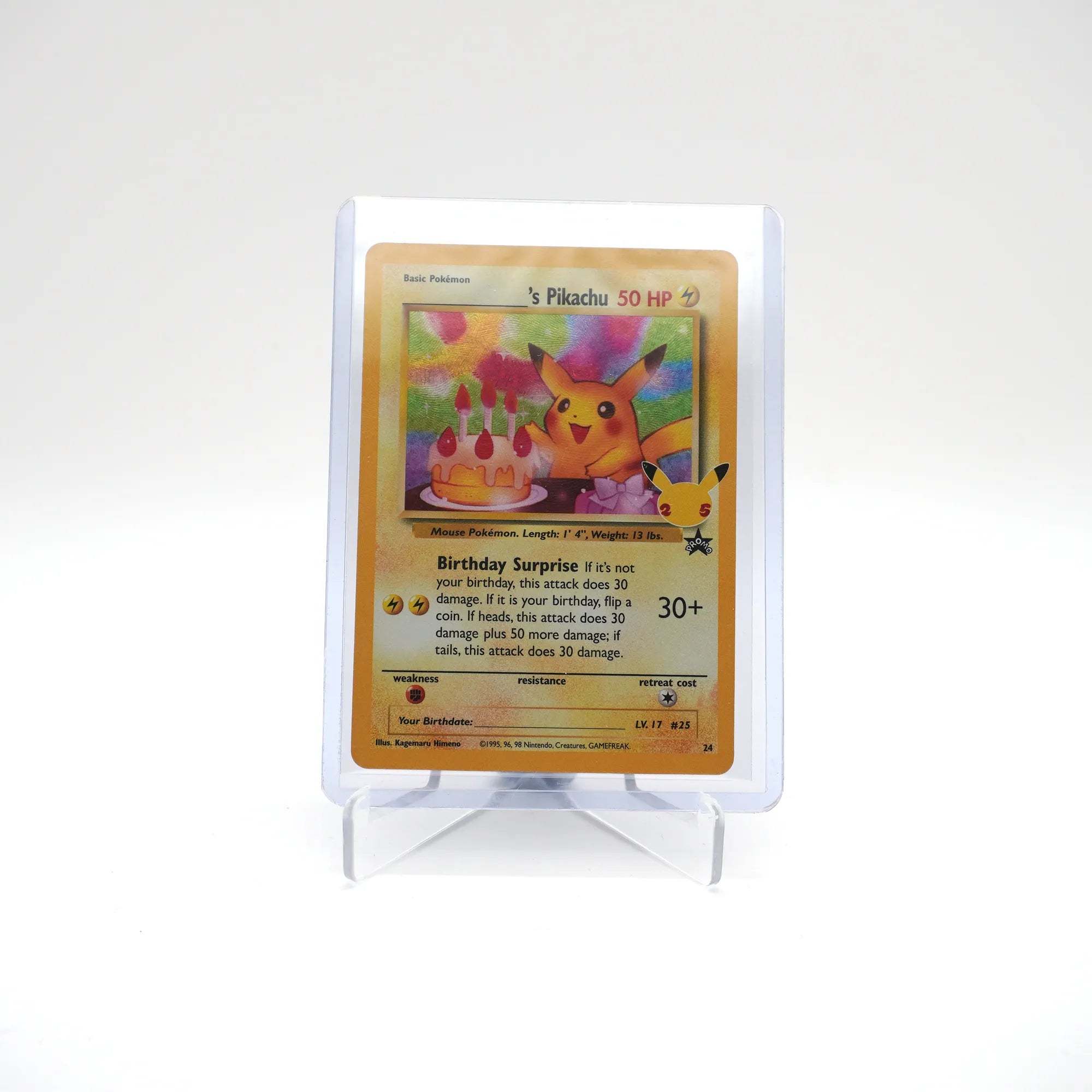 Celebrations Birthday Pikachu #24 Pokemon TCG 25th Anniversary (Card 5/9)