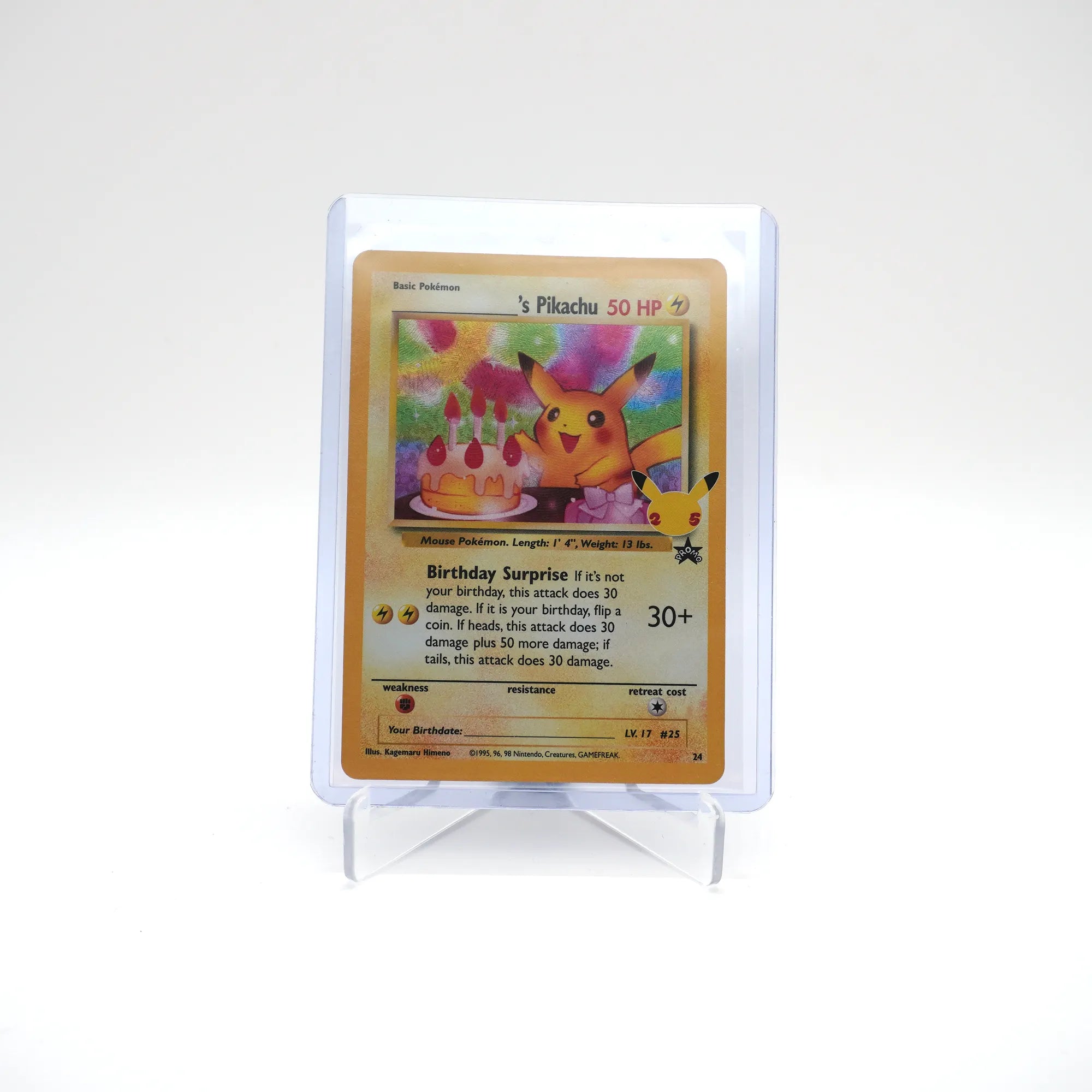 Celebrations Birthday Pikachu #24 Pokemon TCG 25th Anniversary (Card 6/9)