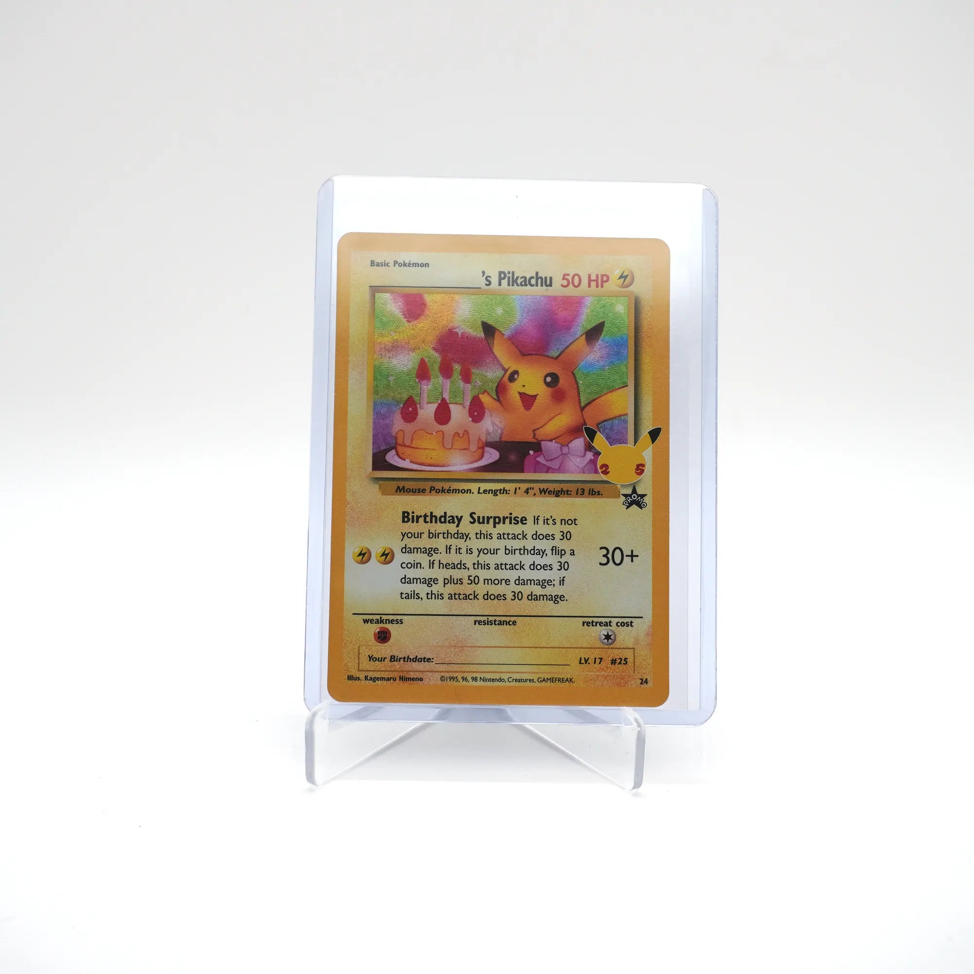 Celebrations Birthday Pikachu #24 Pokemon TCG 25th Anniversary (Card 9/9)