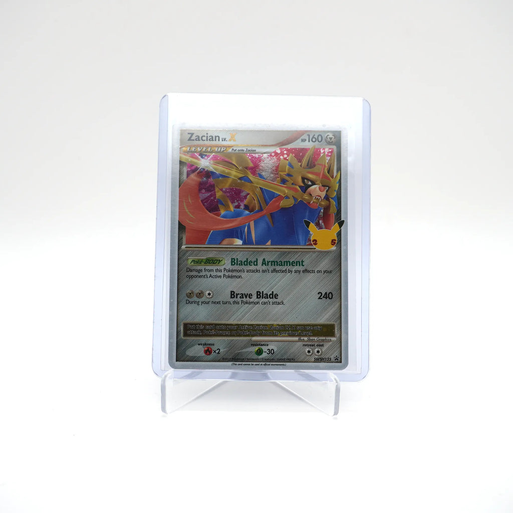 Zacian LV.X 25th Anniv SWSH135 Black Star Promo Holo (Card 1/2)