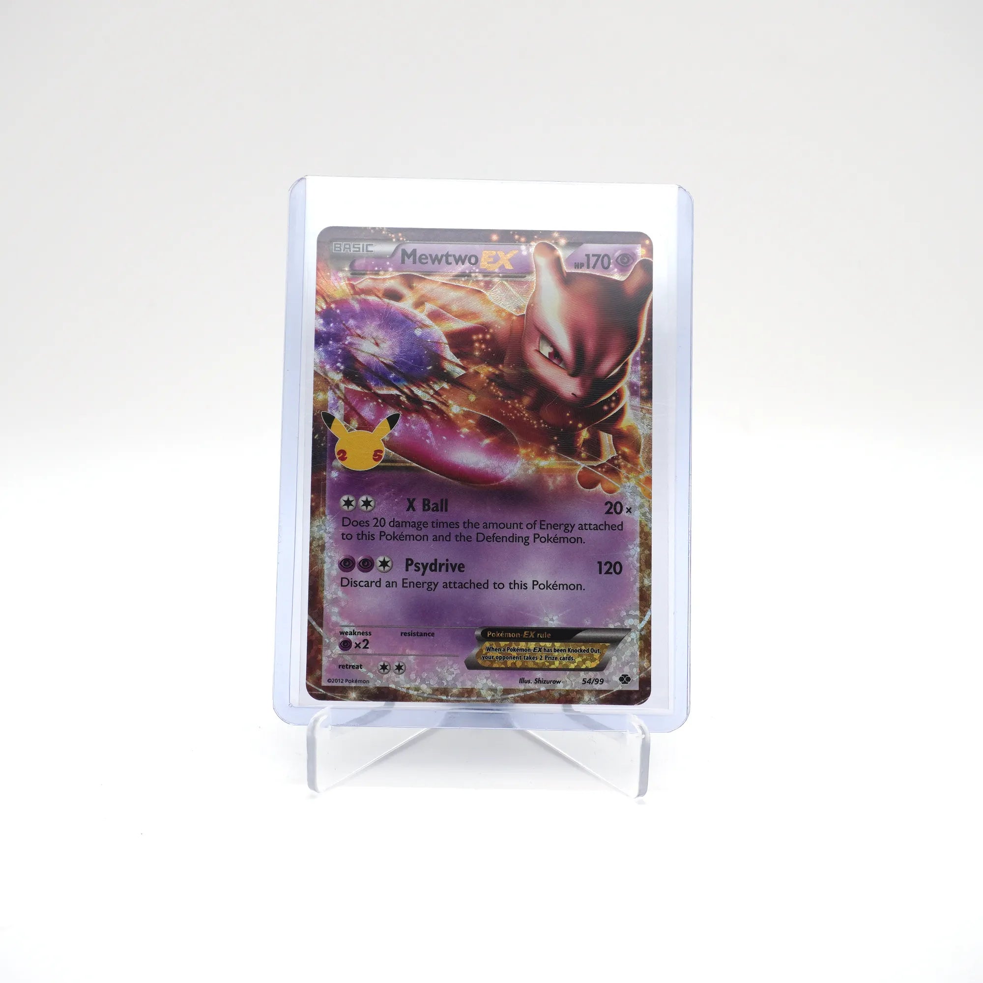 Mewtwo EX 54/99 25th Anniversary Pokemon Card (Card 1/2)