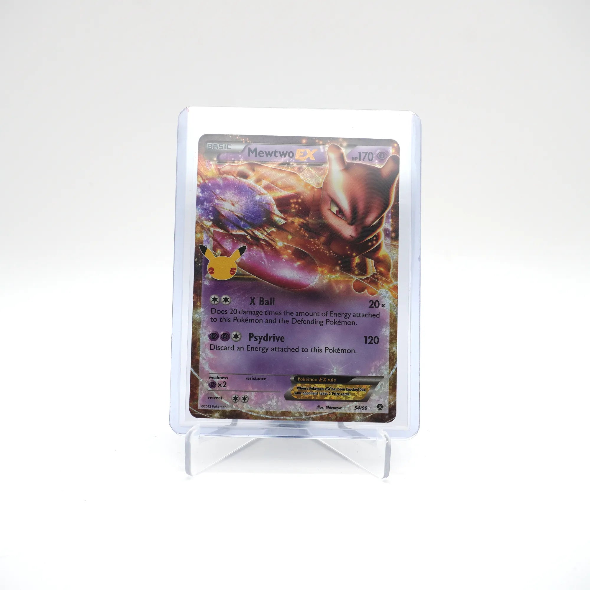 Mewtwo EX 54/99 25th Anniversary Pokemon Card (Card 2/2)