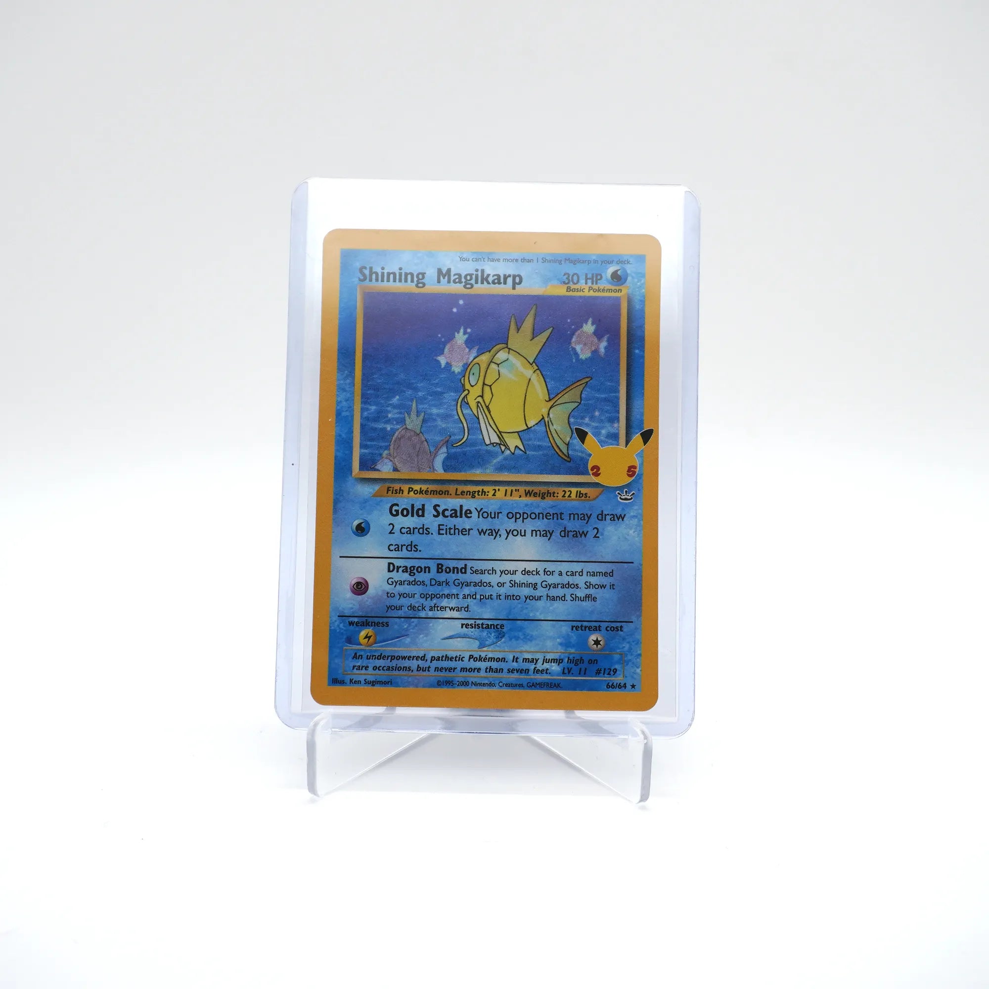 Pokémon TCG Shining Magikarp Card 66/64 Celebrations 25th Anniversary Edition (Card 2/2)