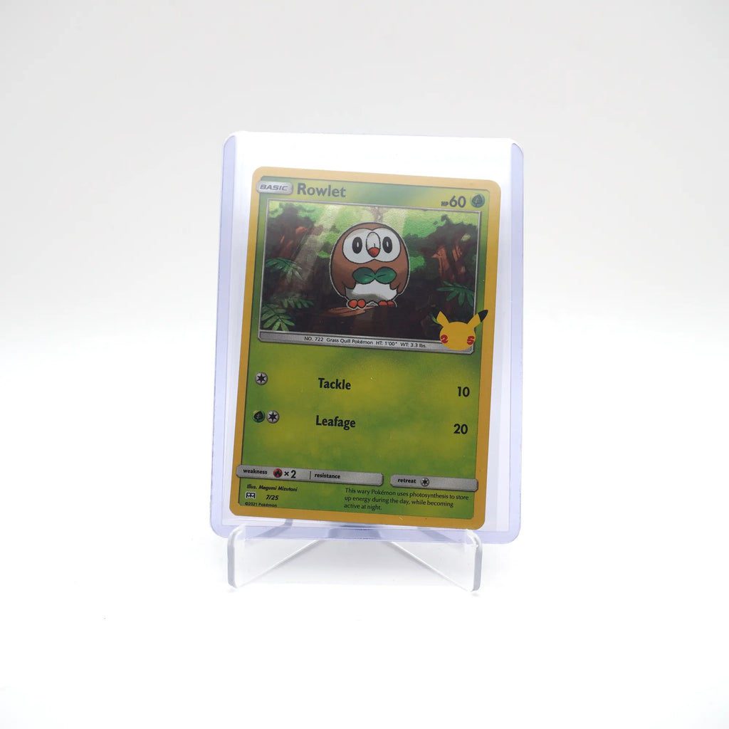 Rowlet 7/25 Pokemon English 25th Anniversary McDonalds Promo (Card 1/1)