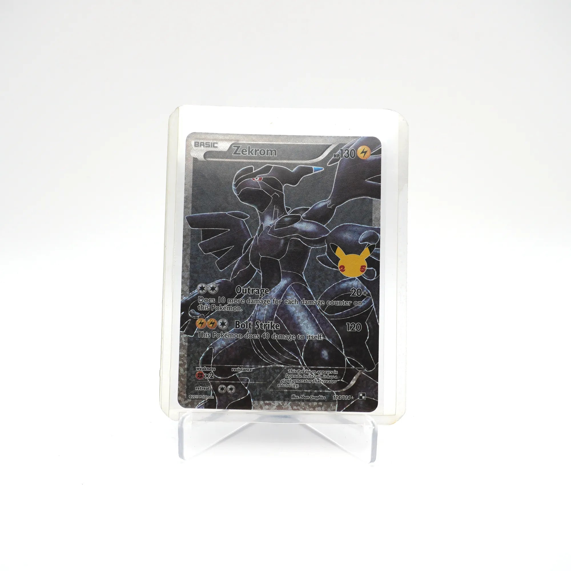 Pokemon Zekrom 25th Anniversary Celebrations 114/114 (Card 1/1)