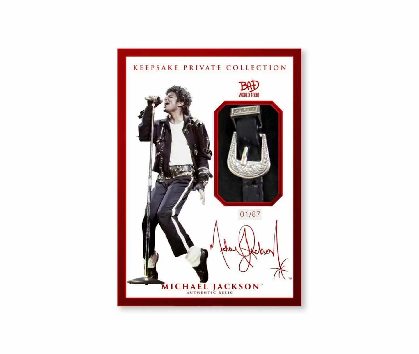 MICHAEL JACKSON BAD WORLD TOUR KEEPSAKE PREMIERE COLLECTION HOBBY BOX