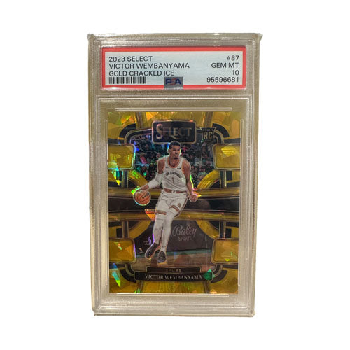 2023 Select Victor Wembanyama Gold Cracked Ice PSA (10)