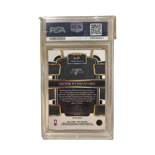 2023 Select Victor Wembanyama Gold Cracked Ice PSA (10)