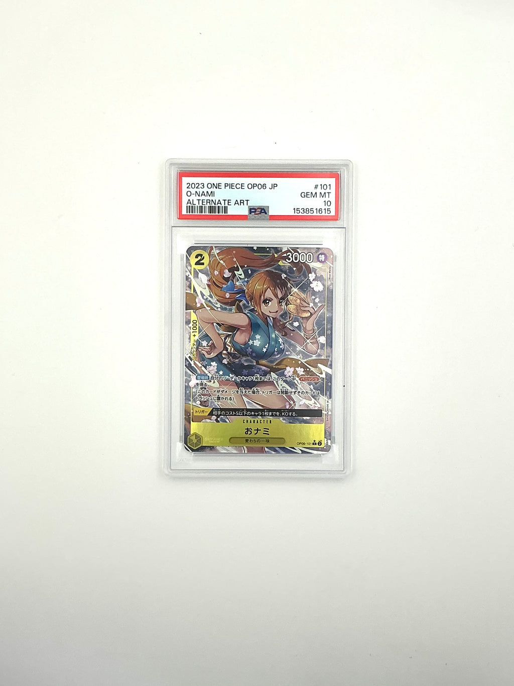 O-Nami OP06-101 SR Parallel PSA 10 One Piece Japanese Card