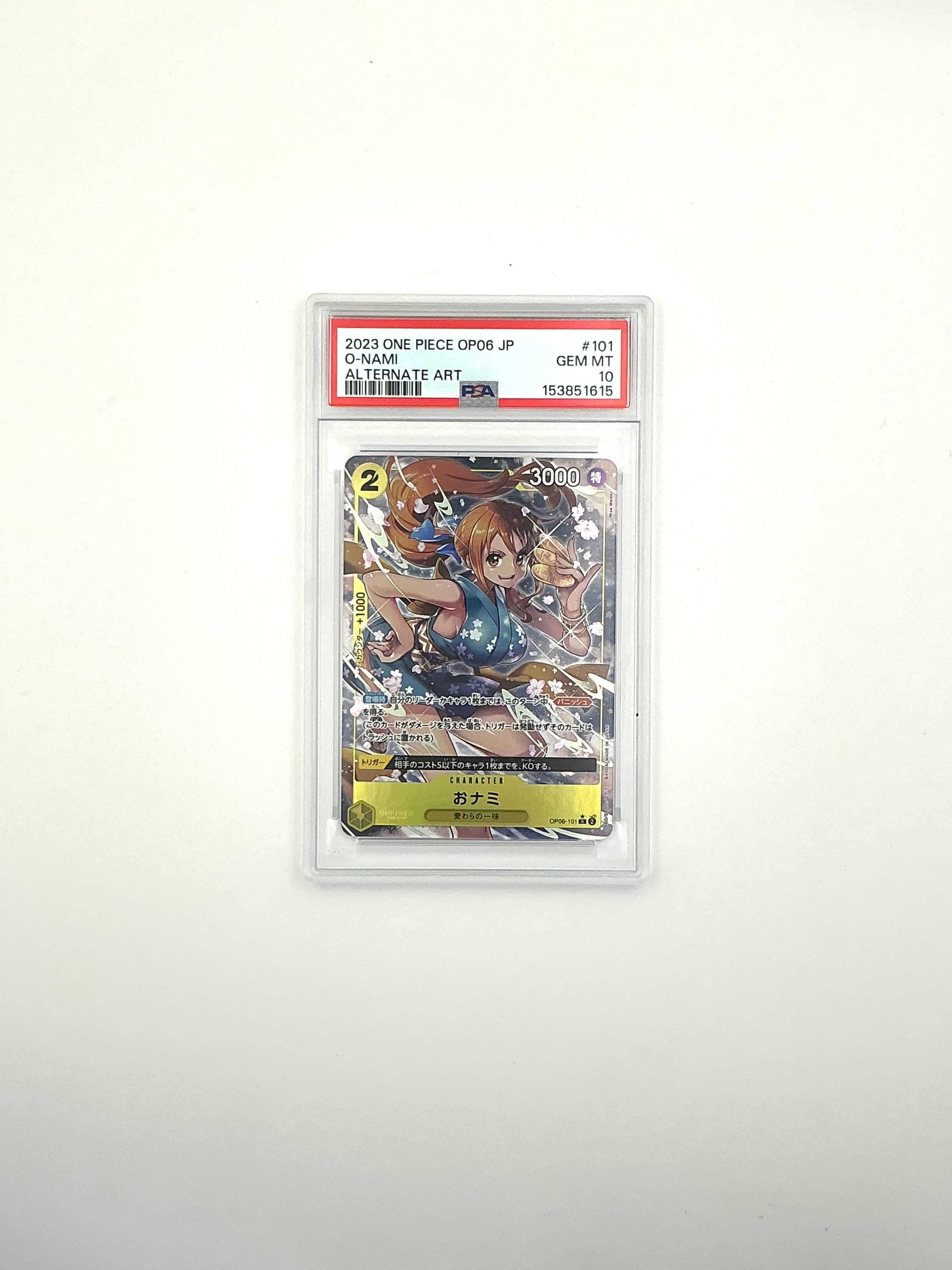 O-Nami OP06-101 SR Parallel PSA 10 One Piece Japanese Card