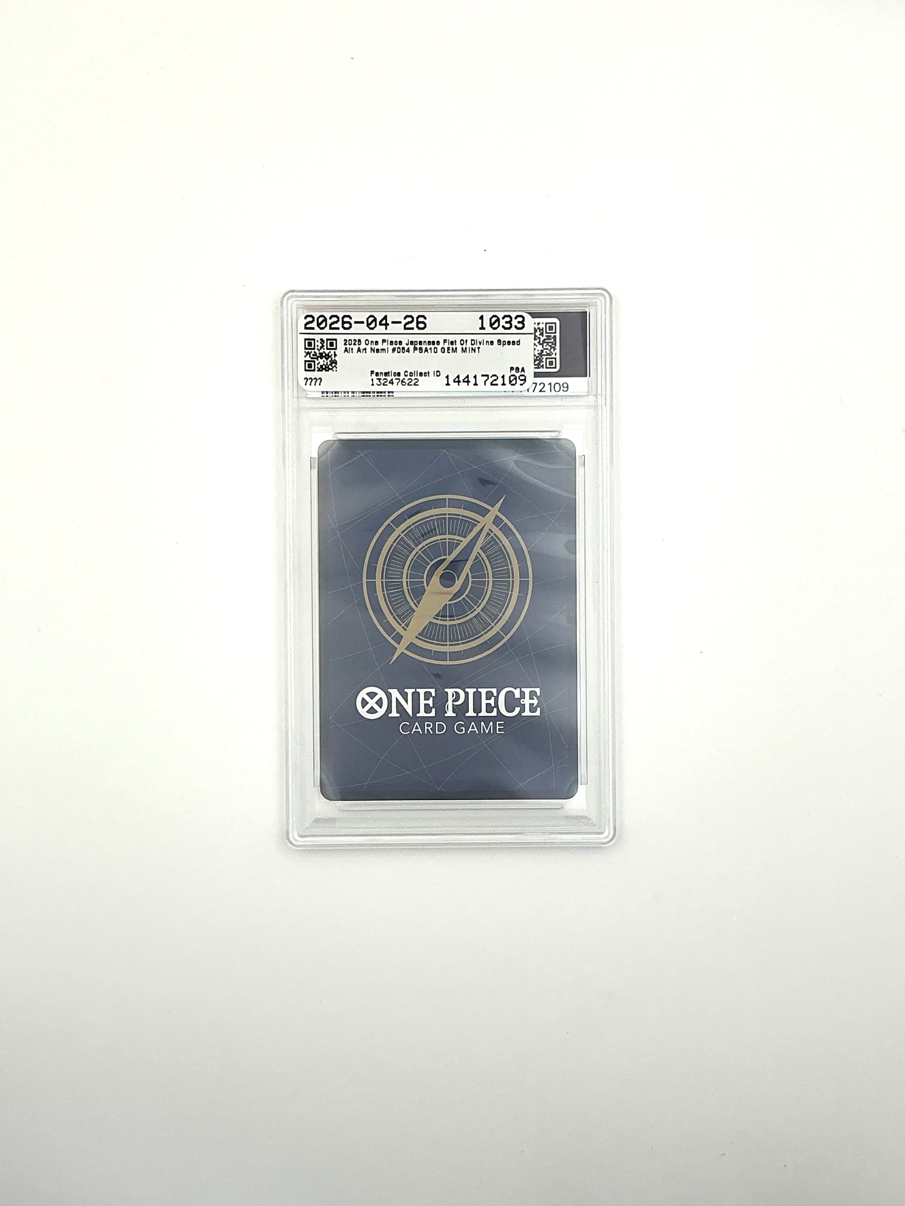 Nami ONE PIECE Card Japanese OP11-054 Parallel A Fist of Divine Speed PSA 10