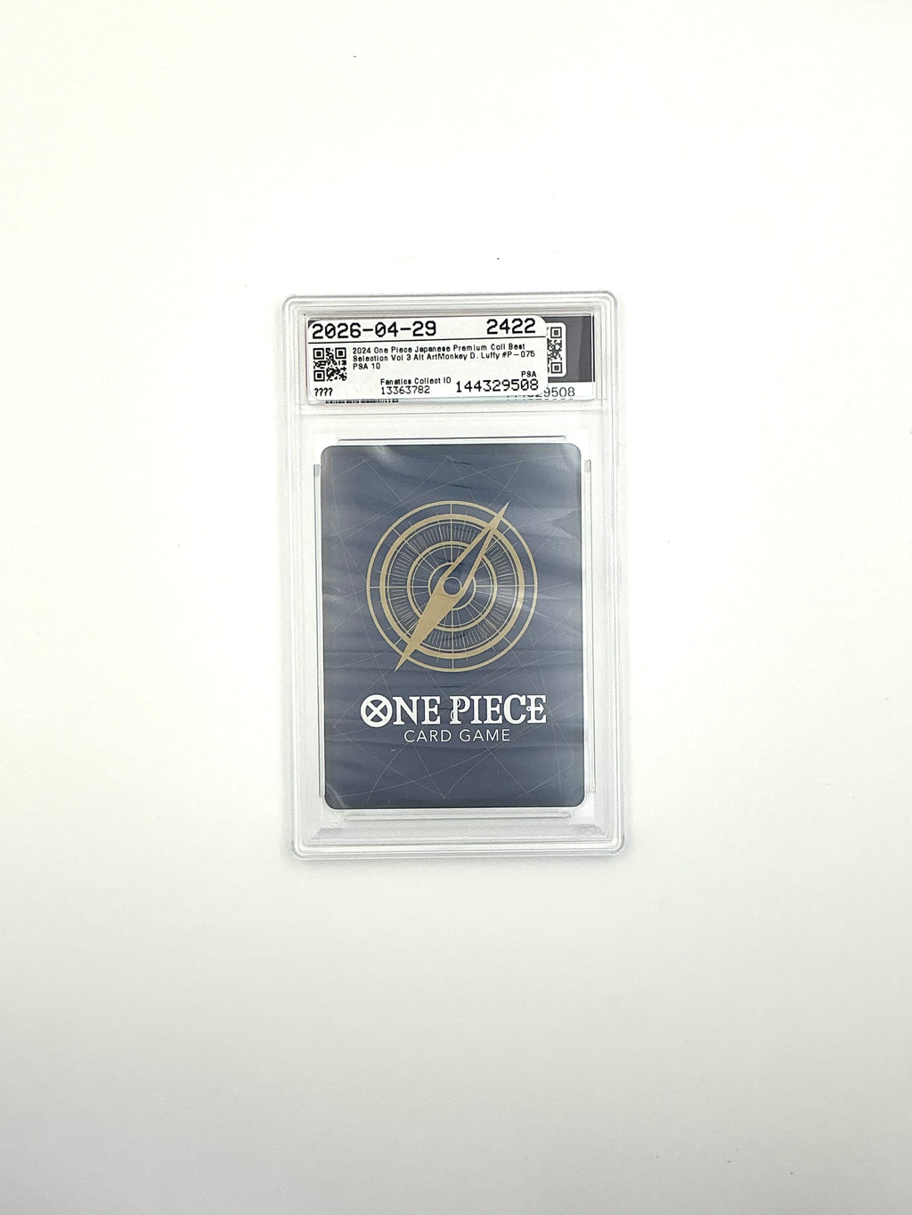 ONE PIECE Card Monkey D. Luffy P-075 Promo Best Selection Vol. 3 JP PSA 10