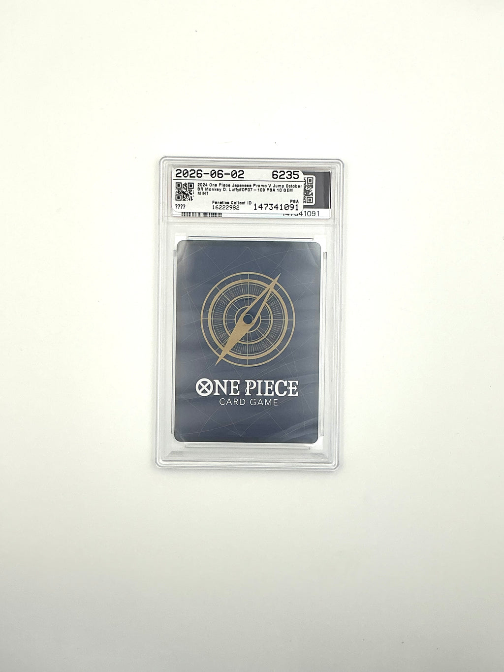 Monkey D. Luffy OP07-109 SR Promo V Jump Special Pack ONE PIECE Card Japanese PSA 10