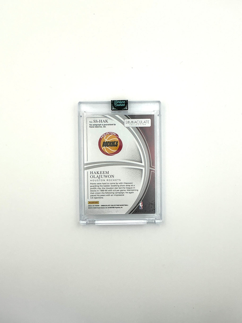 Hakeem Olajuwon 2024-25 Panini Immaculate Shadowbox Signatures Auto /99