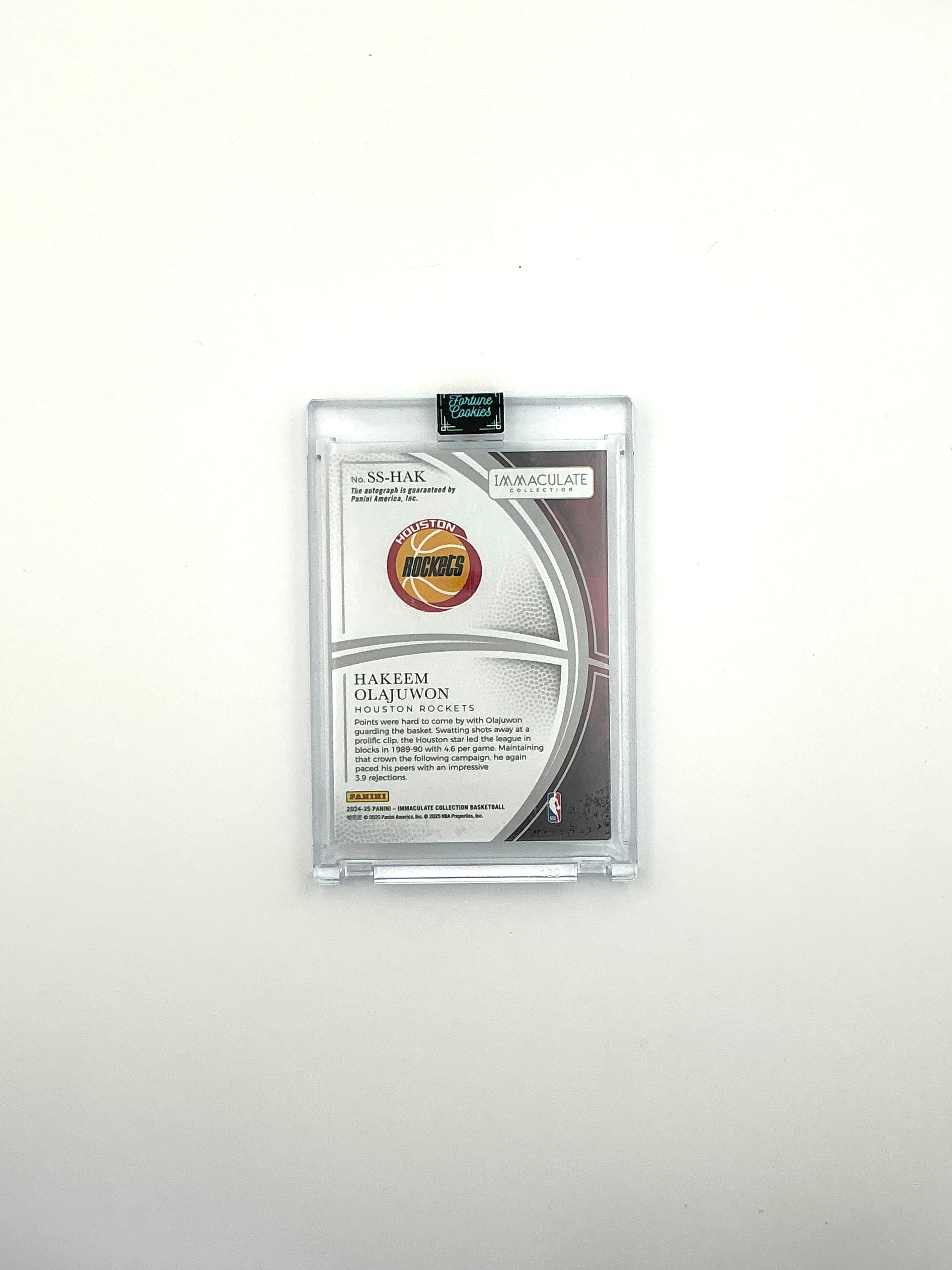 24-25 Immaculate Hakeem Olajuwon Autograph Shadowbox Signatures Auto #/99