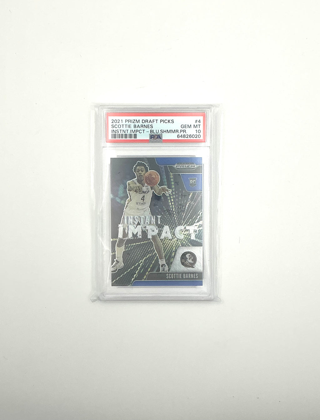 2021 PANINI PRIZM DRAFT PICKS INSTANT IMPACT #4 SCOTTIE BARNES INSTNT.IMPCT-BLU.SHMMR.PR.
