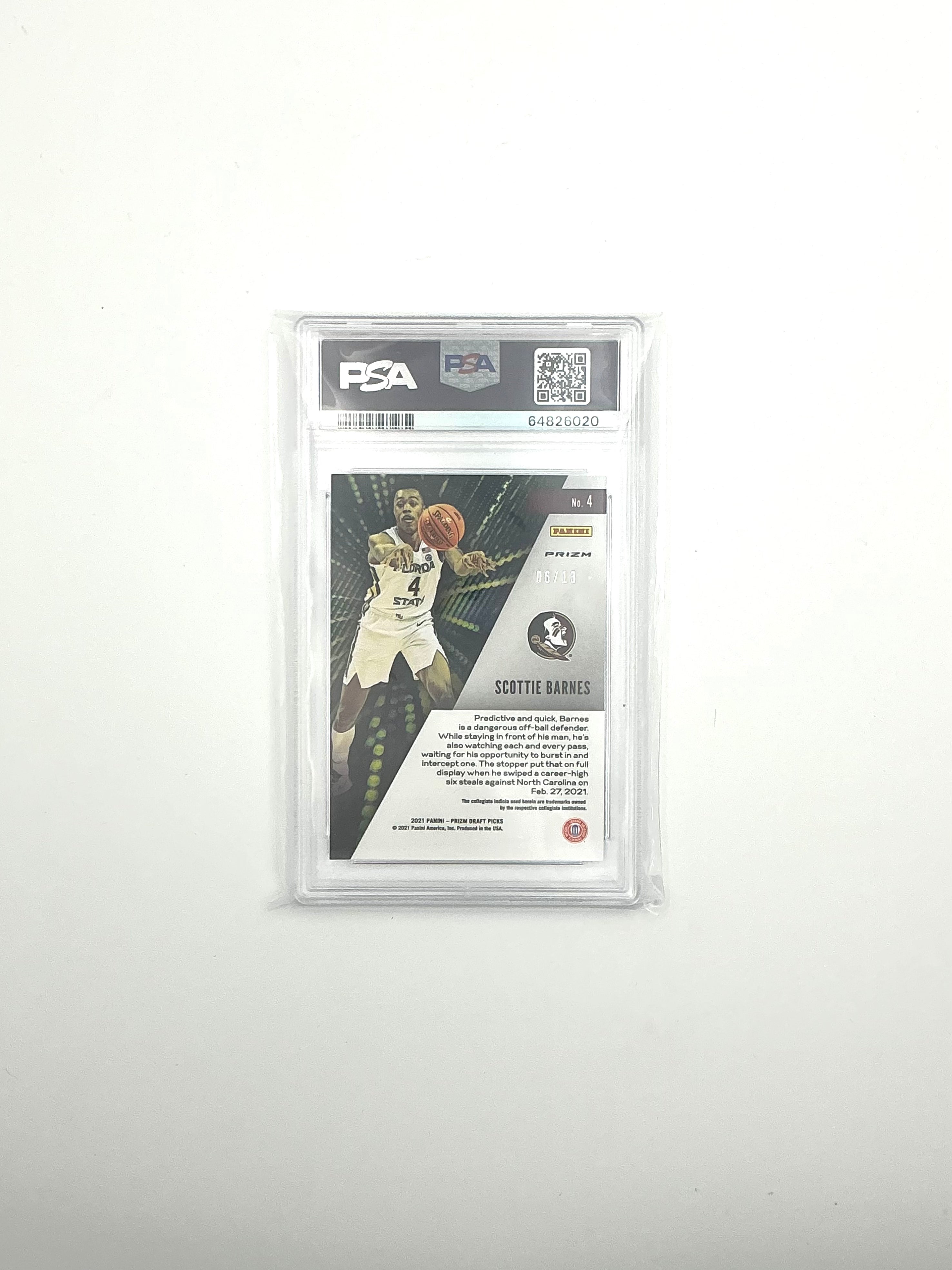 2021 PANINI PRIZM DRAFT PICKS INSTANT IMPACT #4 SCOTTIE BARNES INSTNT.IMPCT-BLU.SHMMR.PR.