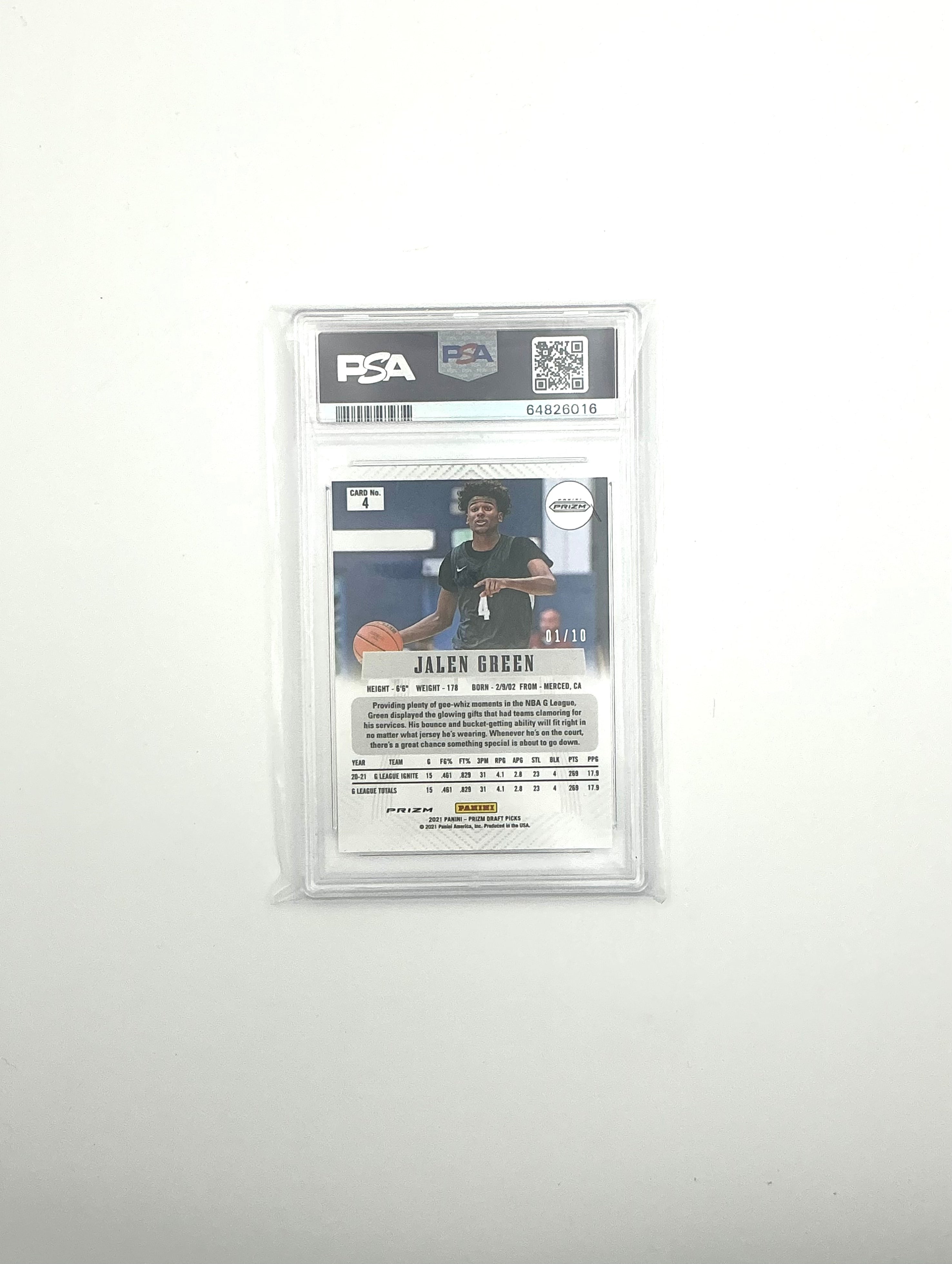 2021 PANINI PRIZM DRAFT PICKS FLASHBACK #4 JALEN GREEN FLSHBCK-GOLD SHIMMER PRZ.