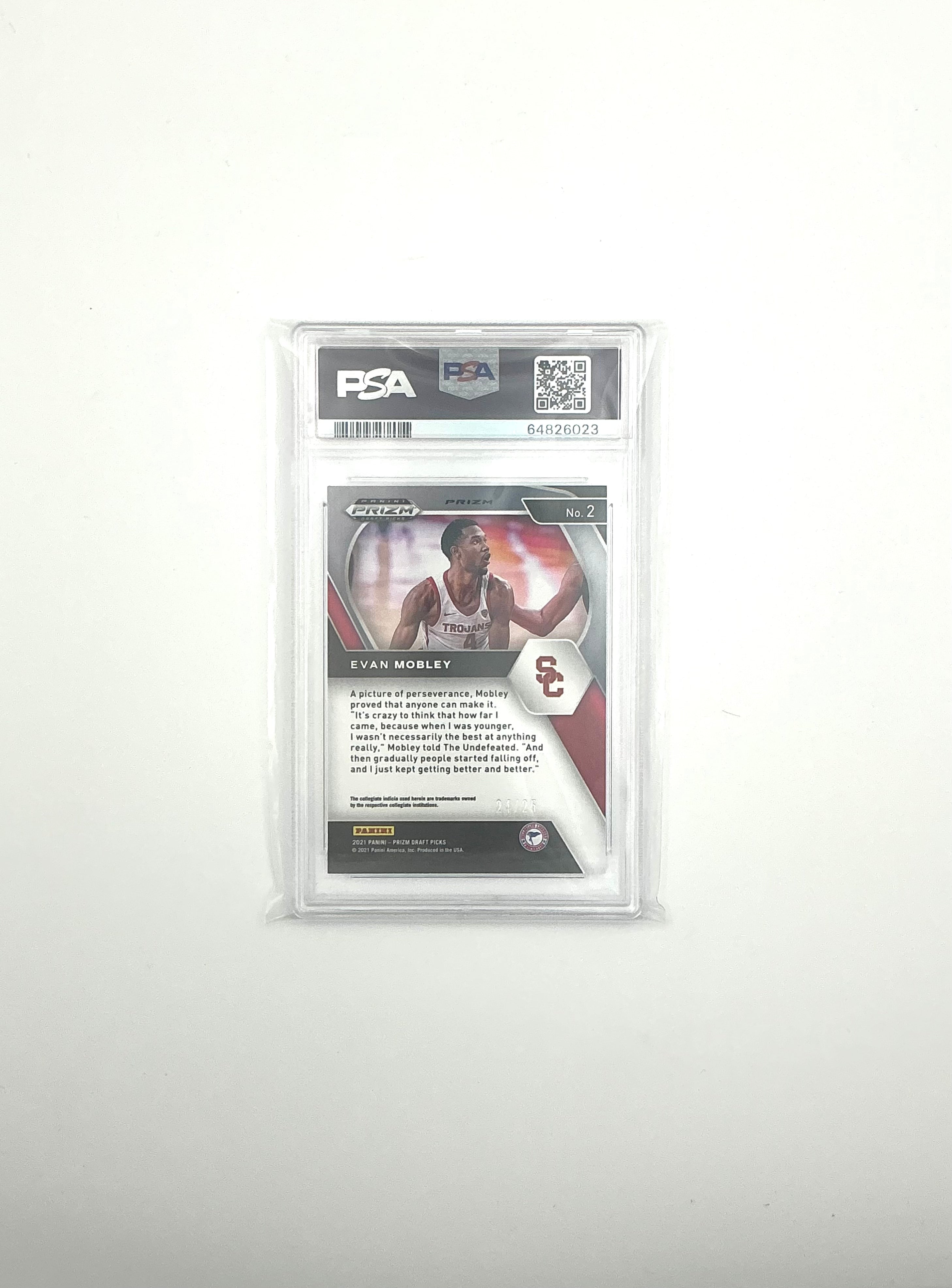 2021 PANINI PRIZM DRAFT PICKS #2 EVAN MOBLEY MOJO PRIZM