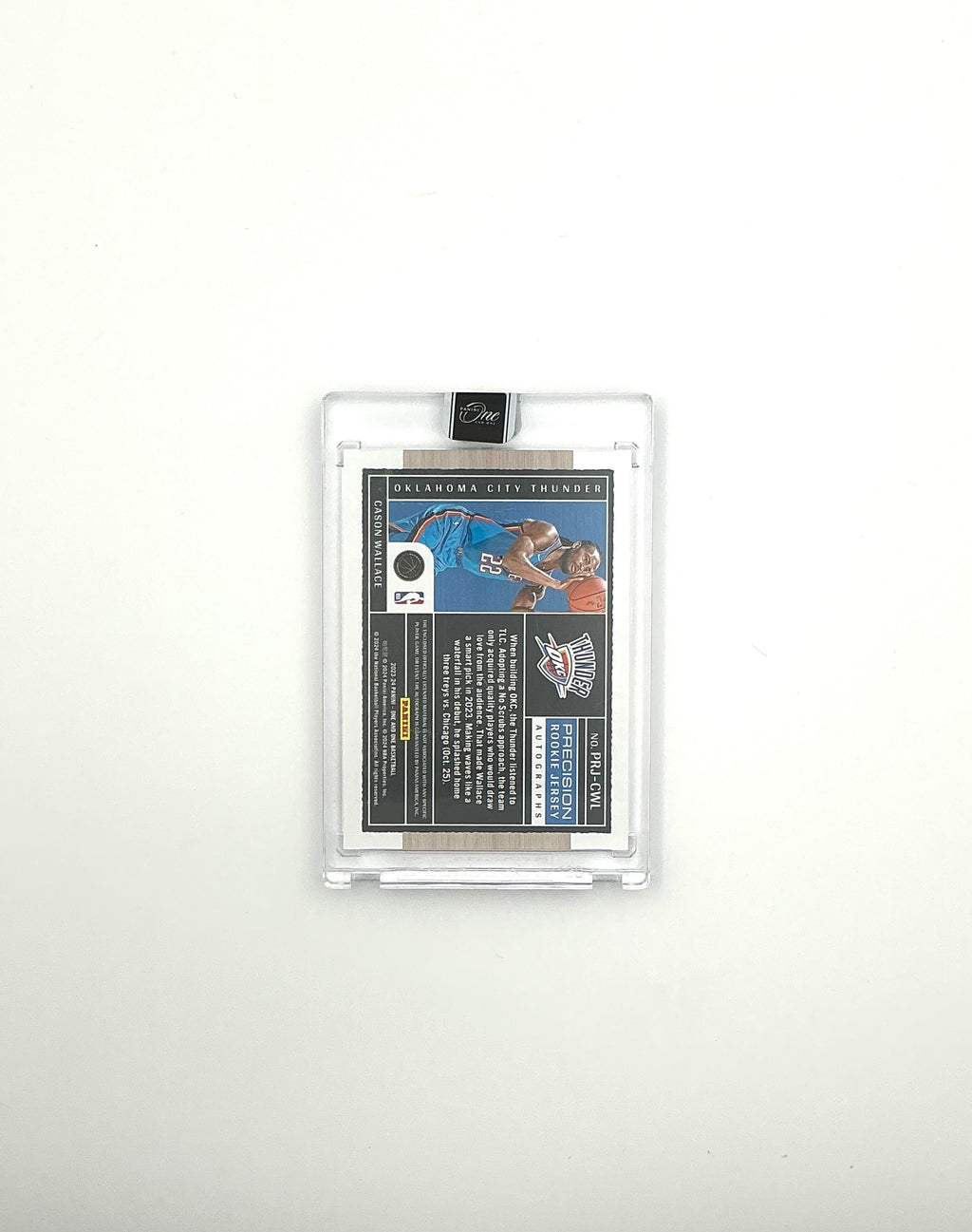 Carson Wallace Panini One and One No.PRJ-CWL 10/75 Bookend On Card Rookie Auto-