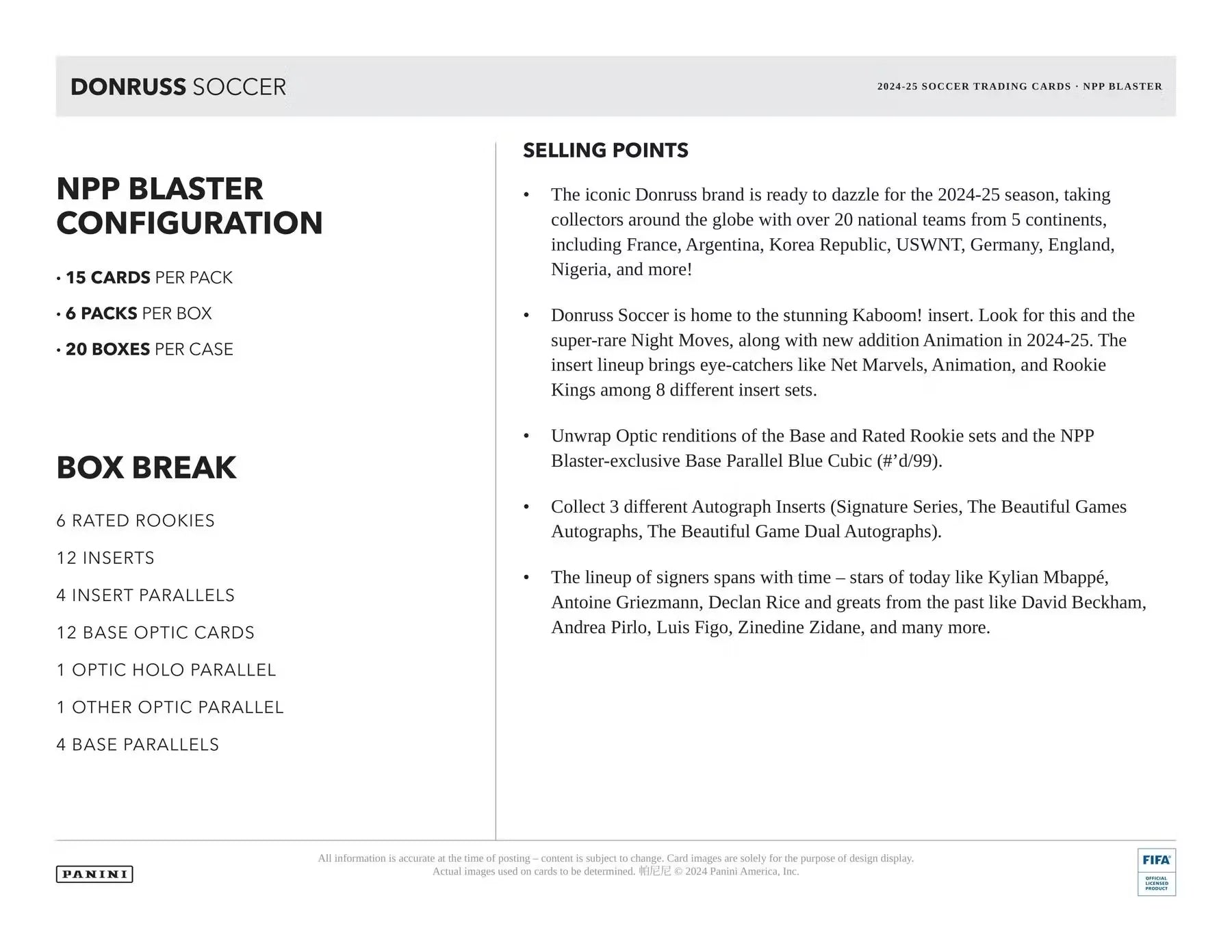 2024-25 Panini Donruss Soccer Blaster Box