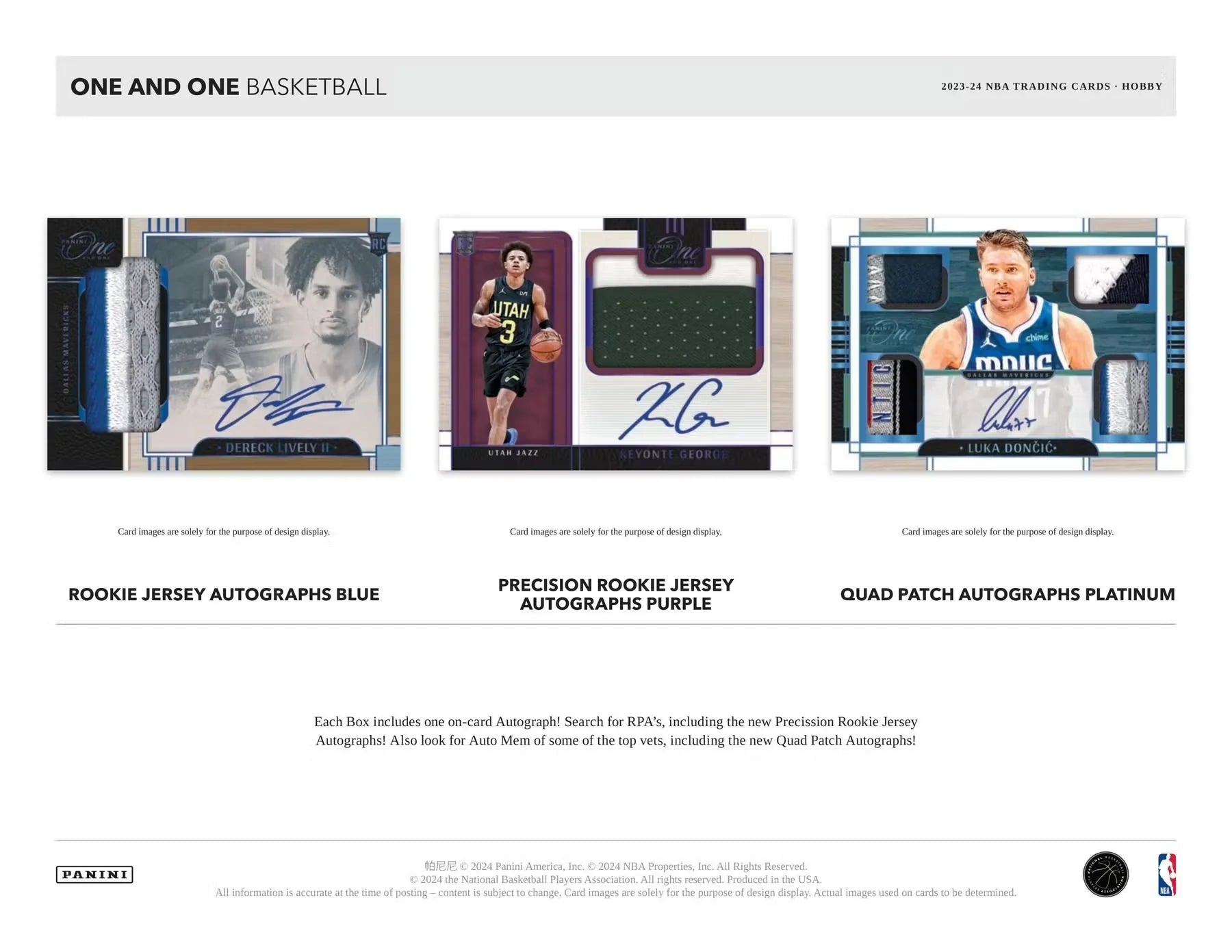 2023-24 Panini One And One Basketball Hobby Box