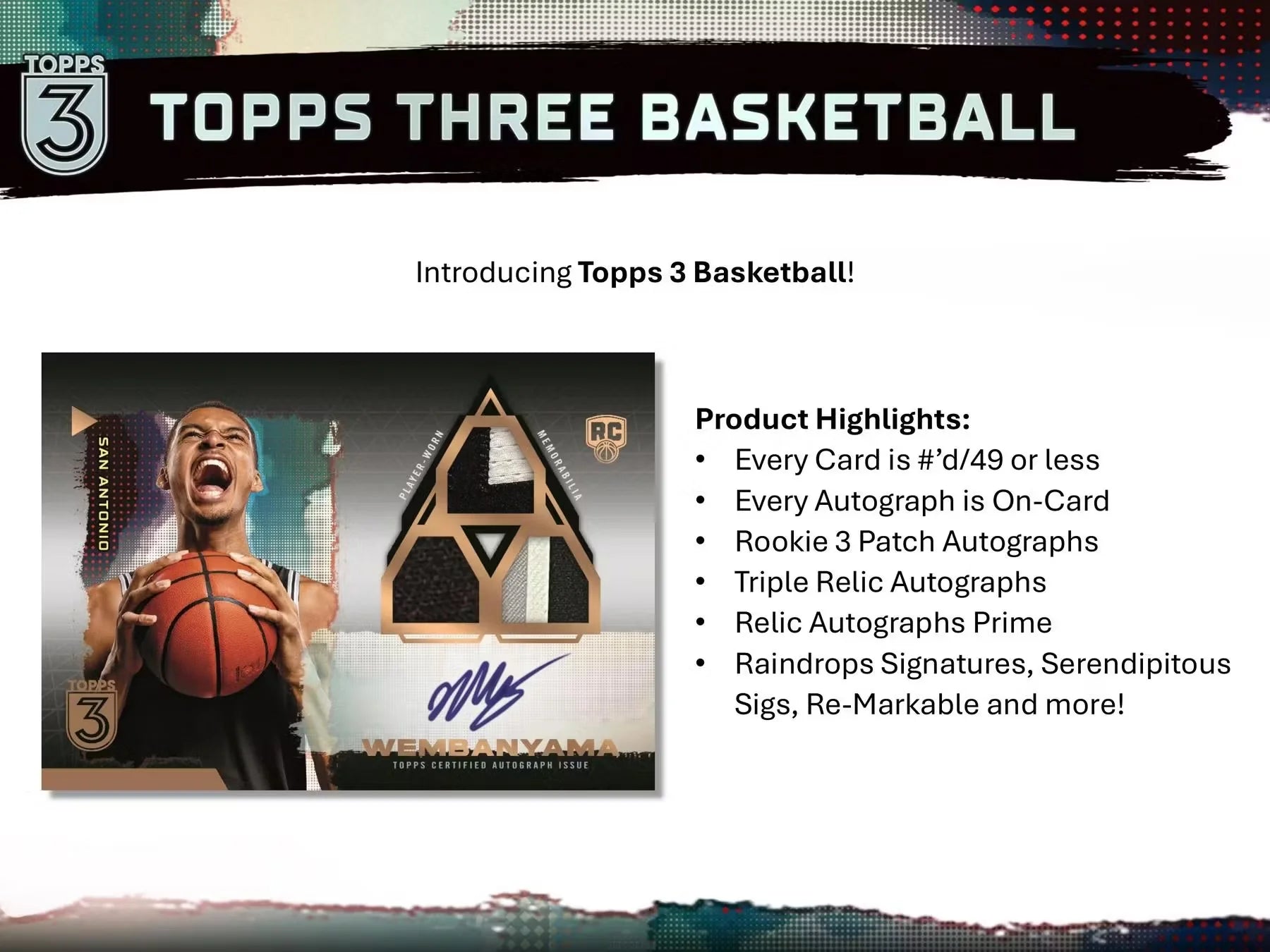 2023-24 Topps Three Basketball Hobby Box