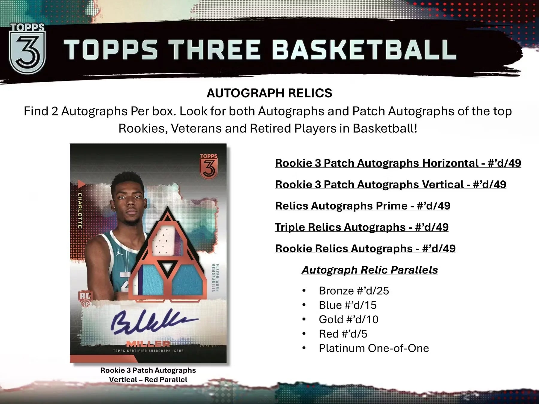 2023-24 Topps Three Basketball Hobby Box