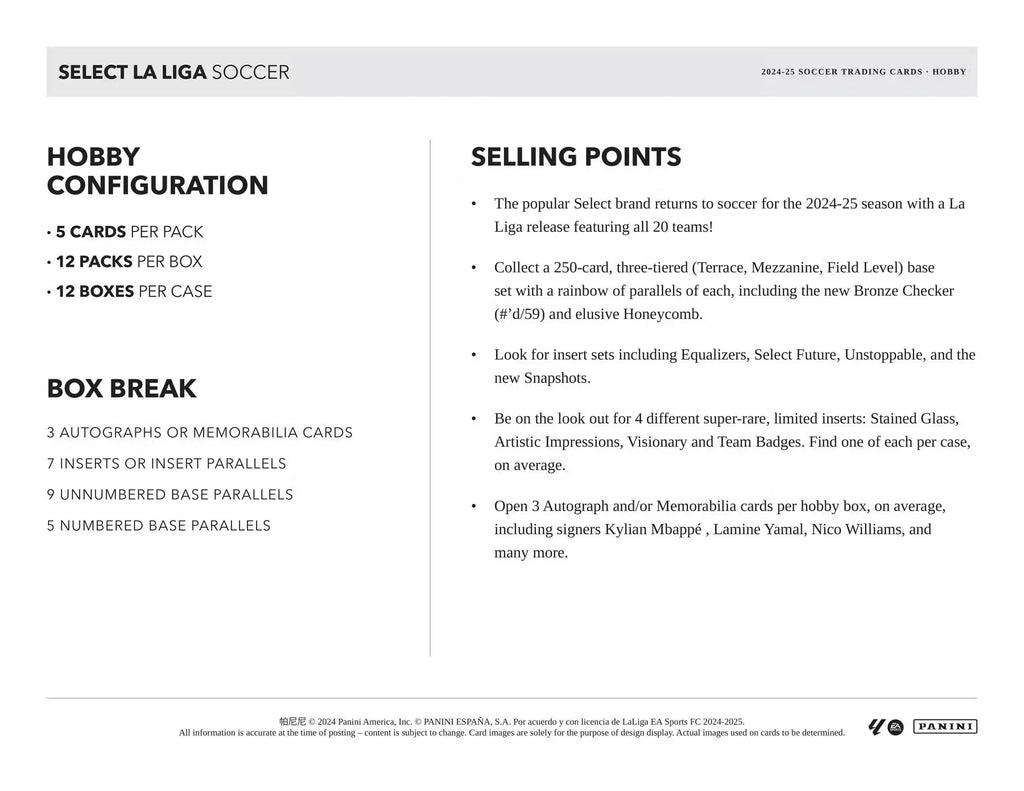 2024-25 Panini Select La Liga Soccer Hobby Box