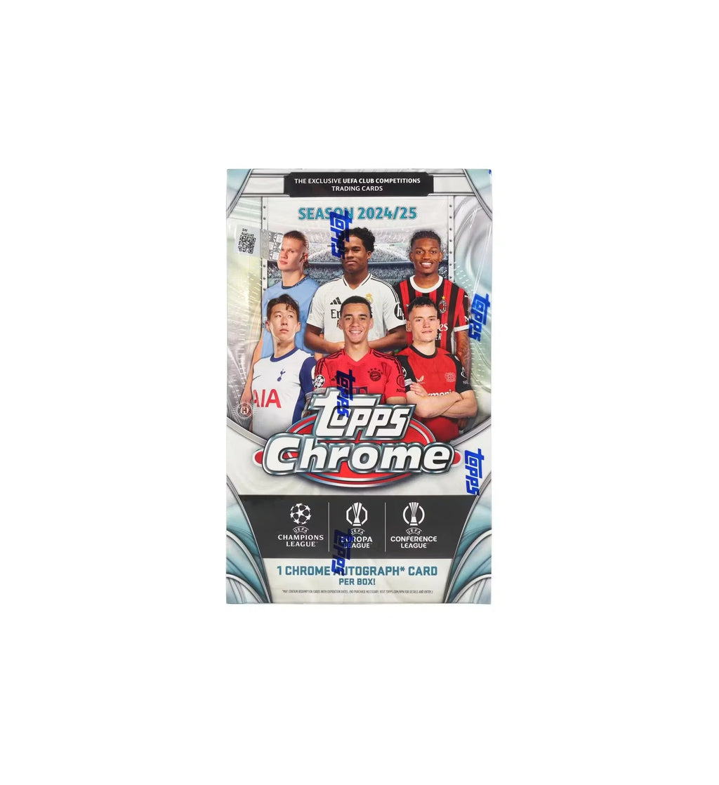 2024-25 Topps Chrome UEFA Club Competitions Soccer Hobby Box