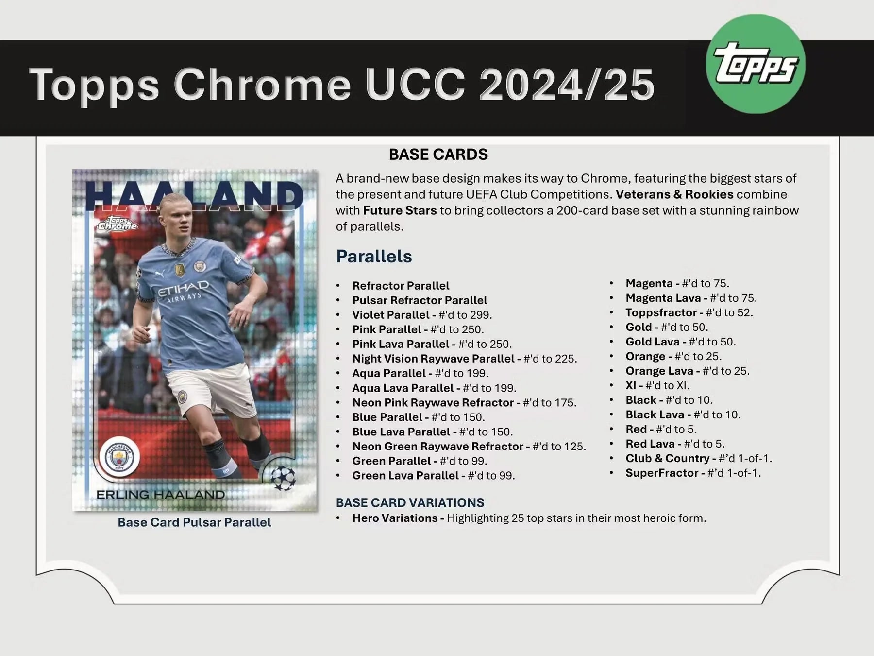 2024-25 Topps Chrome UEFA Club Competitions Soccer Hobby Box