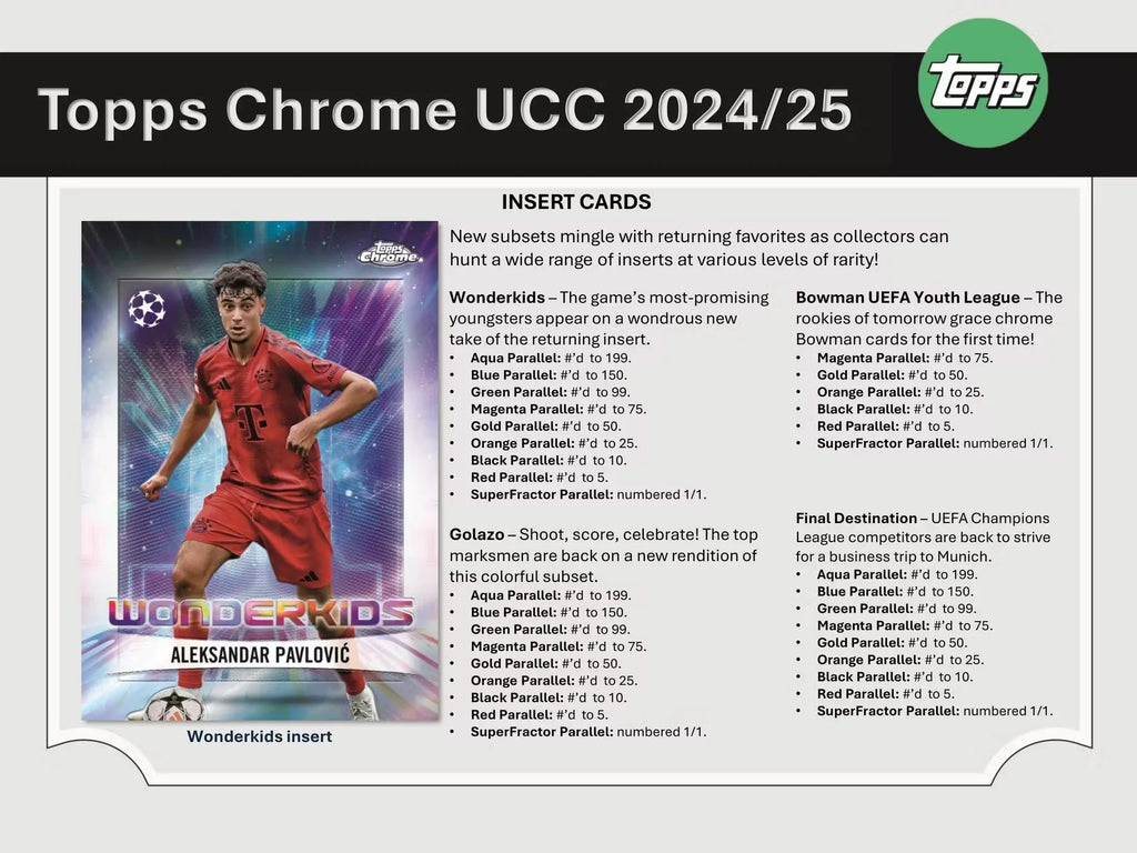 2024-25 Topps Chrome UEFA Club Competitions Soccer Hobby Box