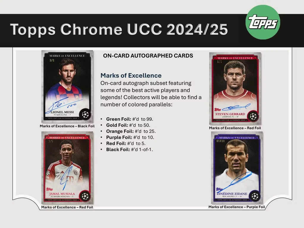 2024-25 Topps Chrome UEFA Club Competitions Soccer Hobby Box