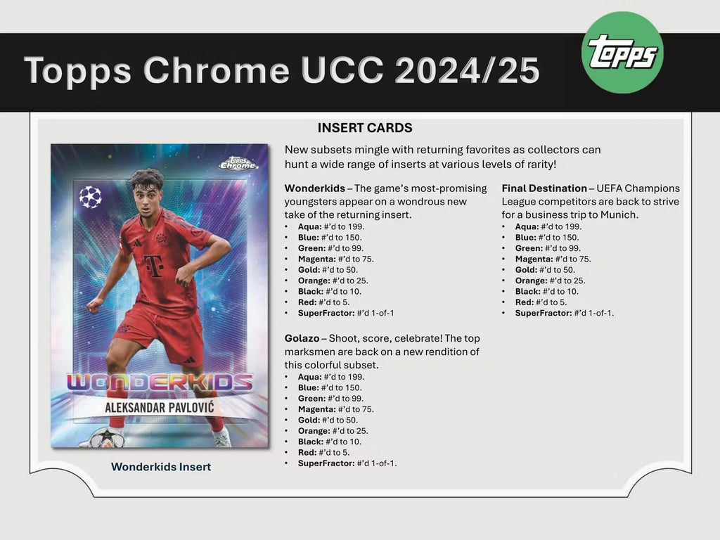 2024-25 Topps Chrome UEFA Club Competitions Soccer Jumbo Box