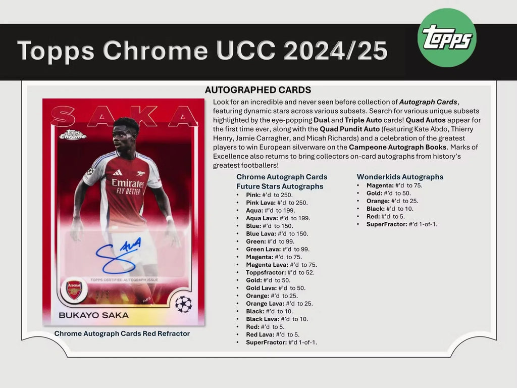 2024-25 Topps Chrome UEFA Club Competitions Soccer Jumbo Box