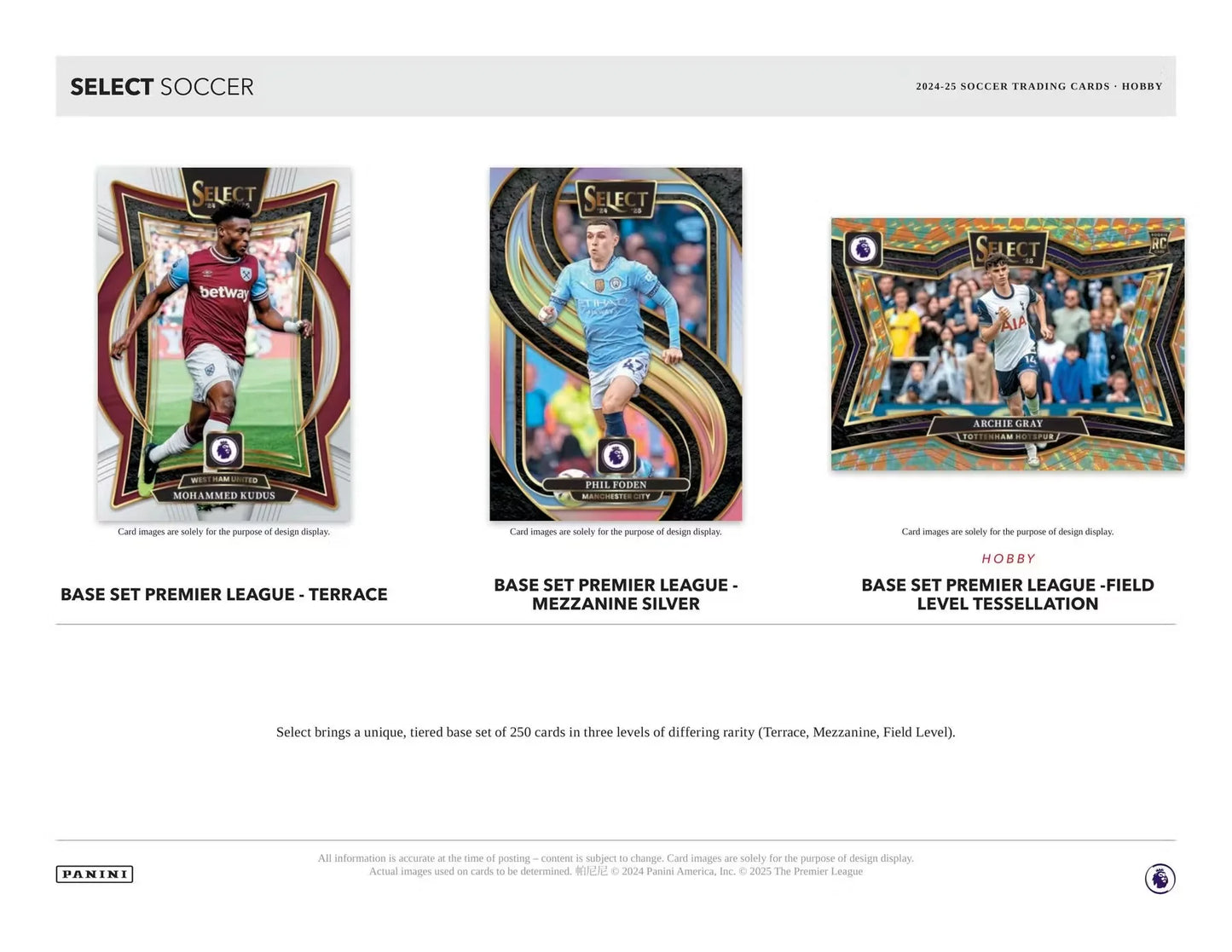 2024-25 Panini Select EPL Soccer Hobby Box