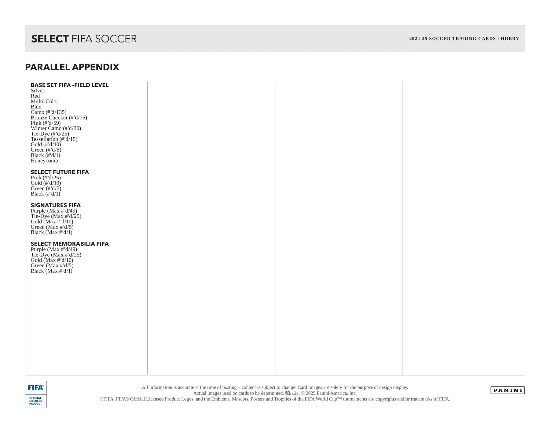 2024-25 Panini Select FIFA Soccer Hobby Box