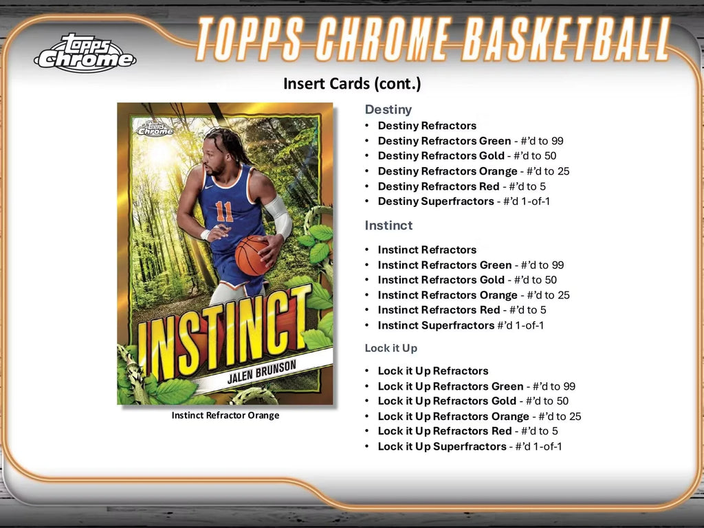 2024-25 Topps Chrome Basketball Hobby Box
