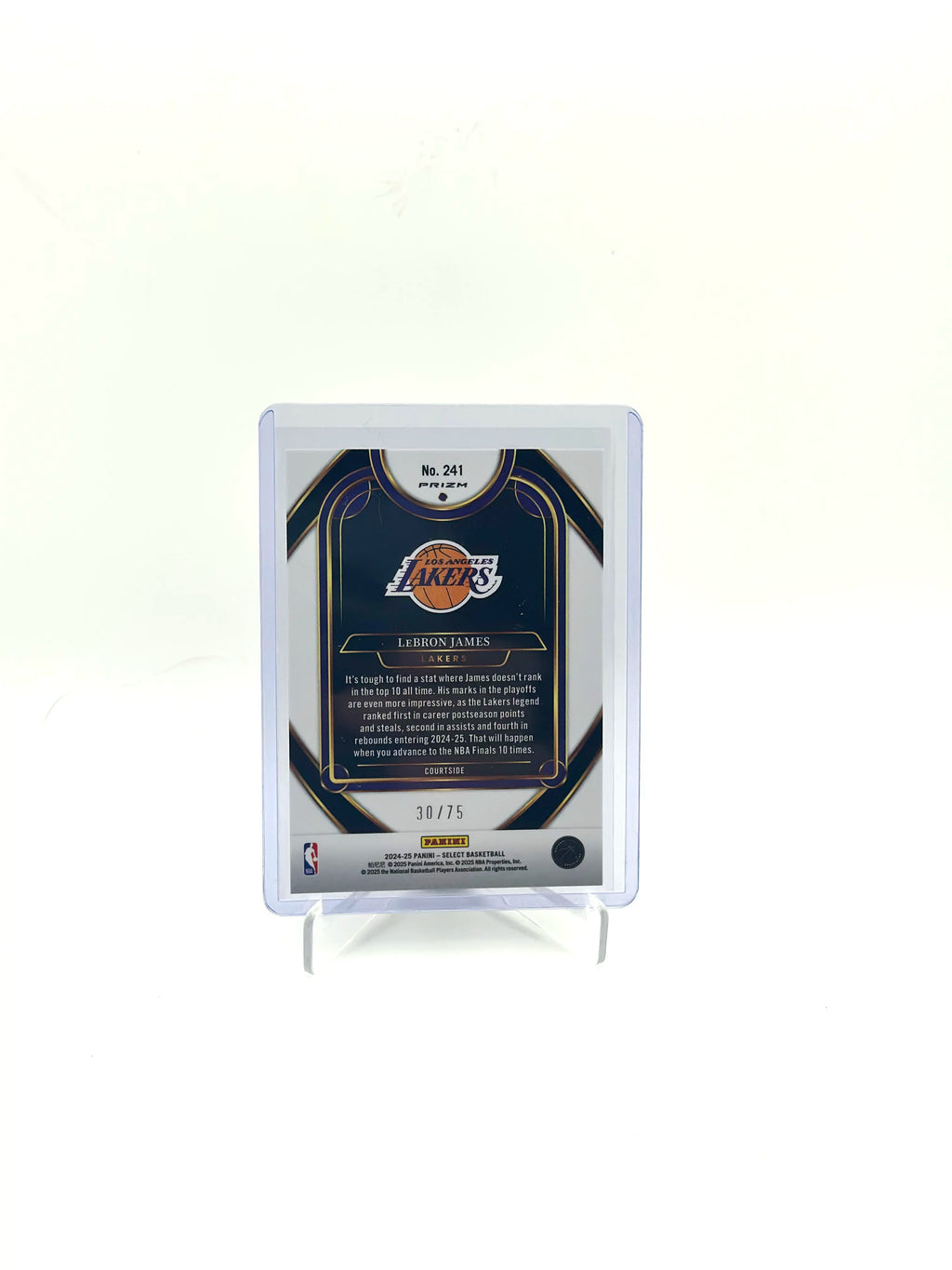 LeBron James – 2024-25 Panini Select – Blue Wave Prizm – #241 – /75 (No.30) – Lakers