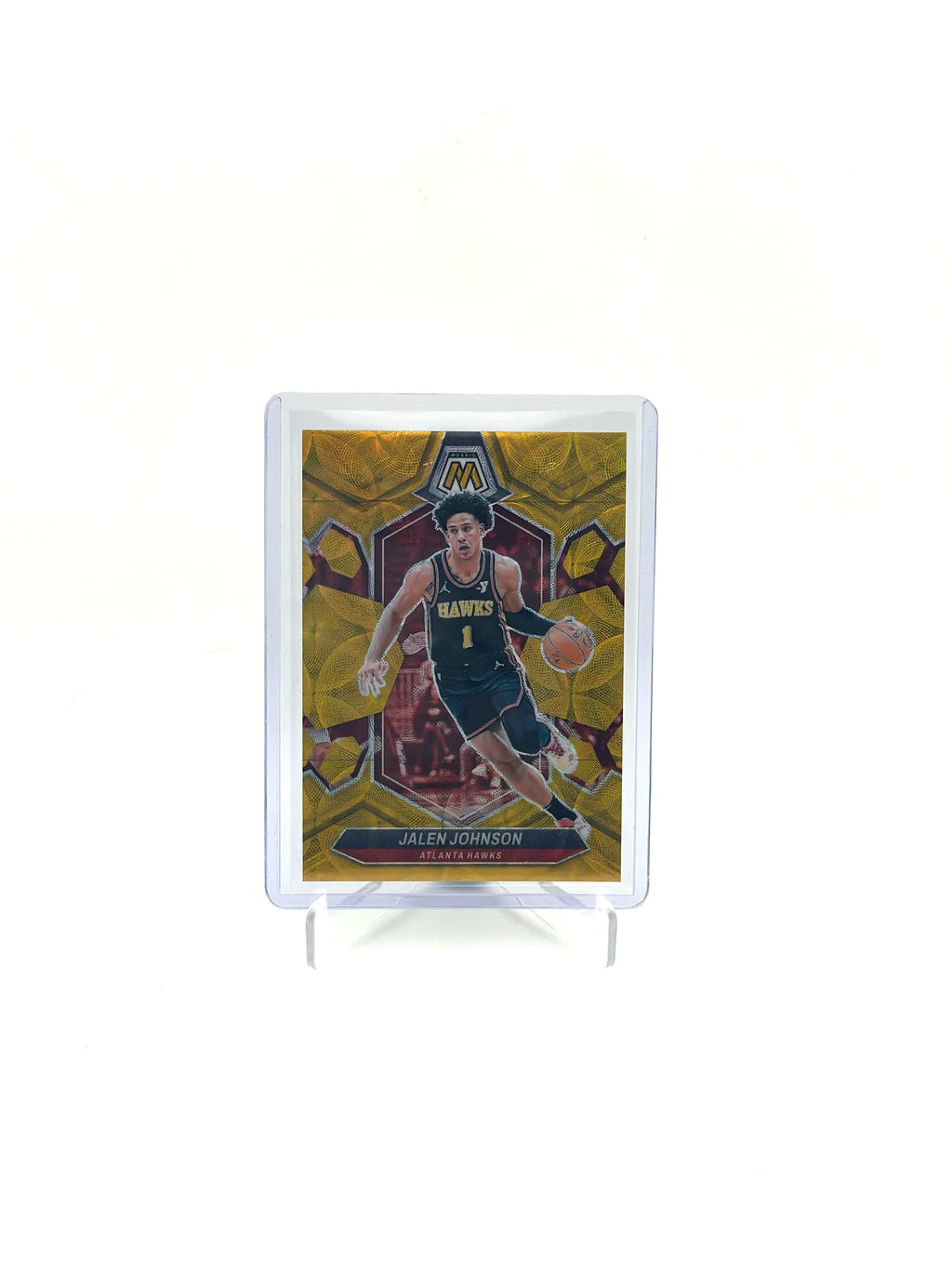 Jalen Johnson – 2023-24 Panini Mosaic – International Gold – #9 – /10 (No.02) – Atlanta Hawks