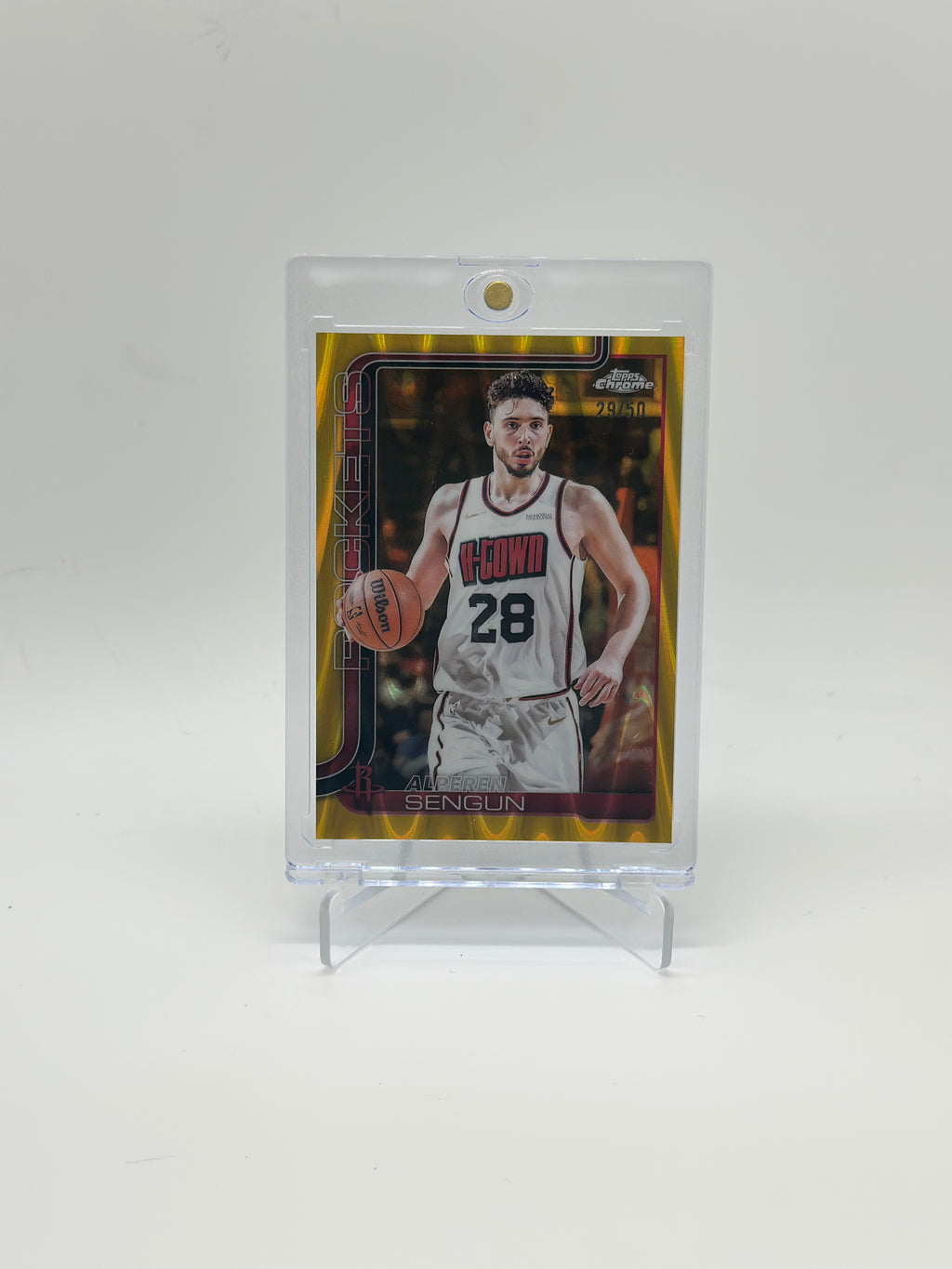 Topps 2025-26 Chrome Alperen Sengun #98 True GOLD Refractor /50 Houston Rockets