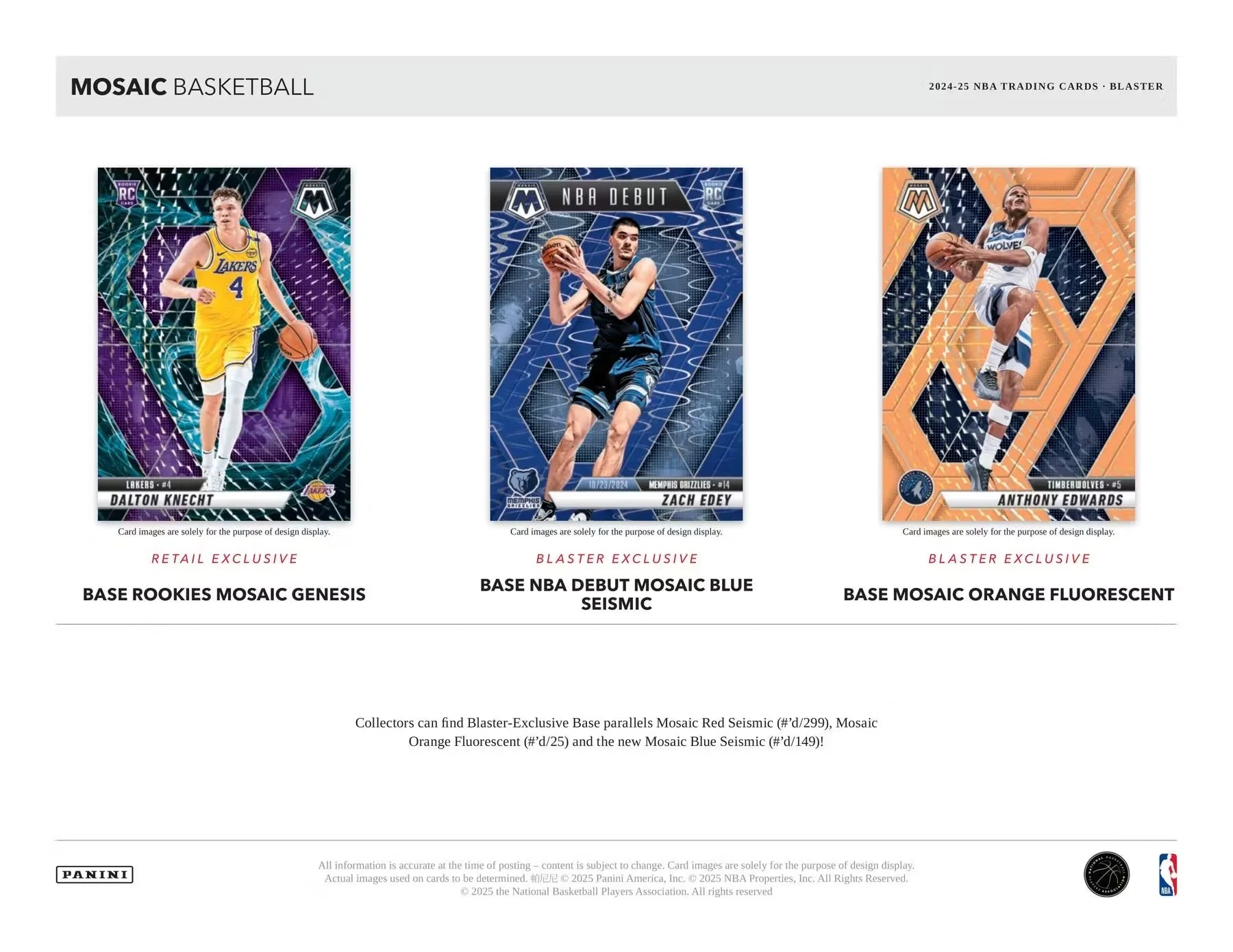 2024-25 Mosaic Basketball Blaster Box