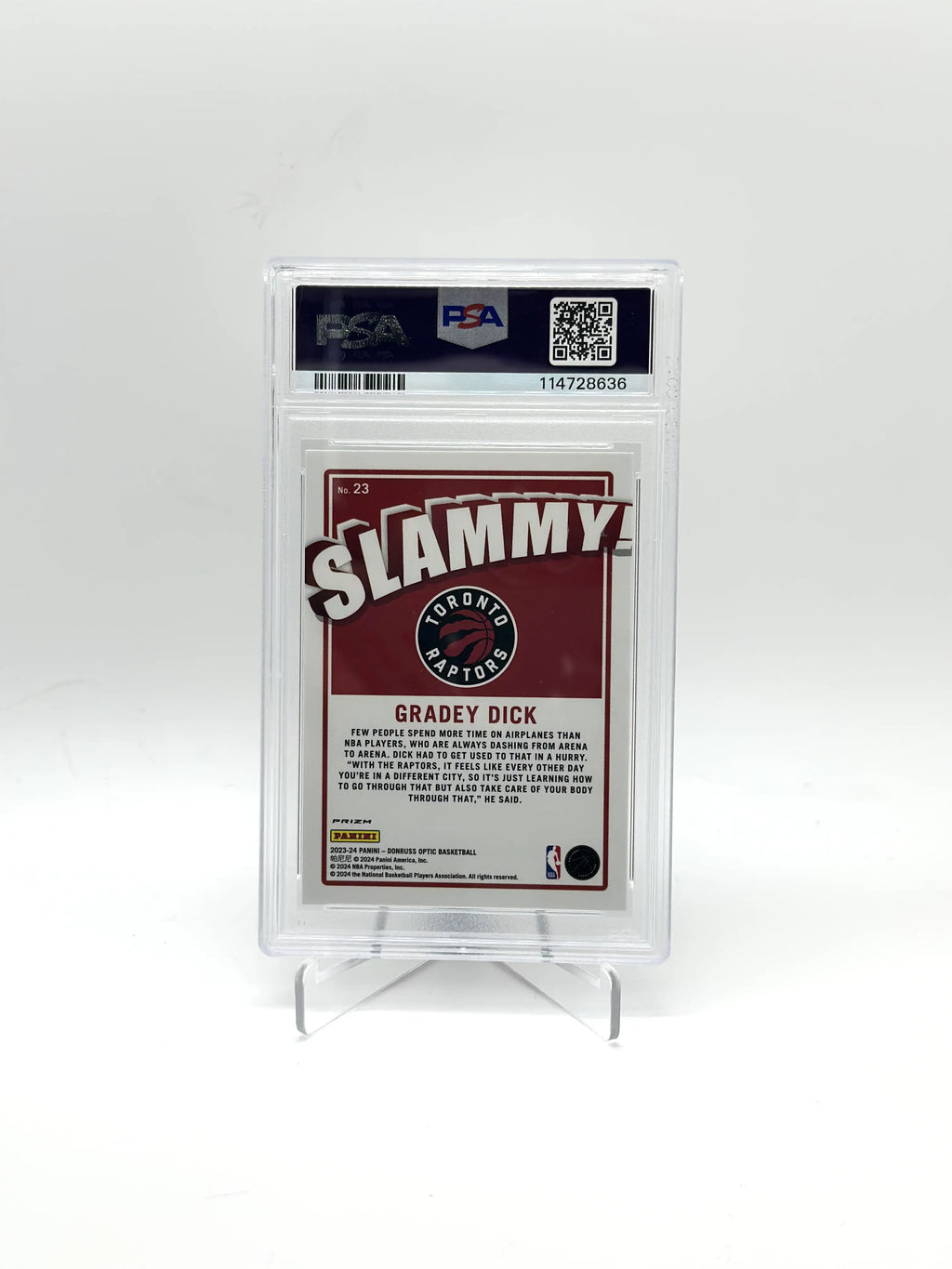 PSA 10 2023-24 Panini Donruss Optic - Slammy! Gradey Dick #23 (RC)
