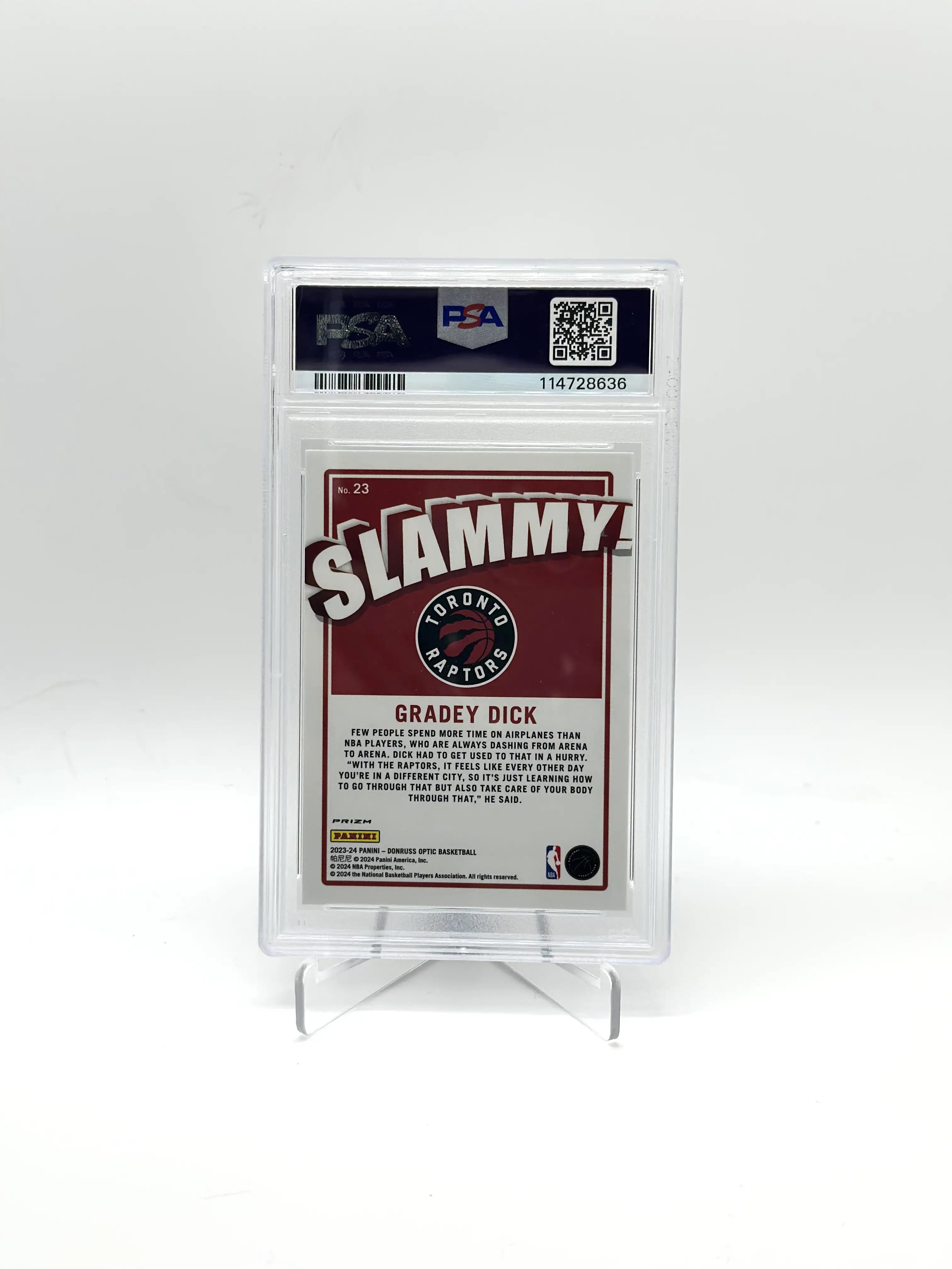 PSA 10 2023-24 Panini Donruss Optic - Slammy! Gradey Dick #23 (RC)