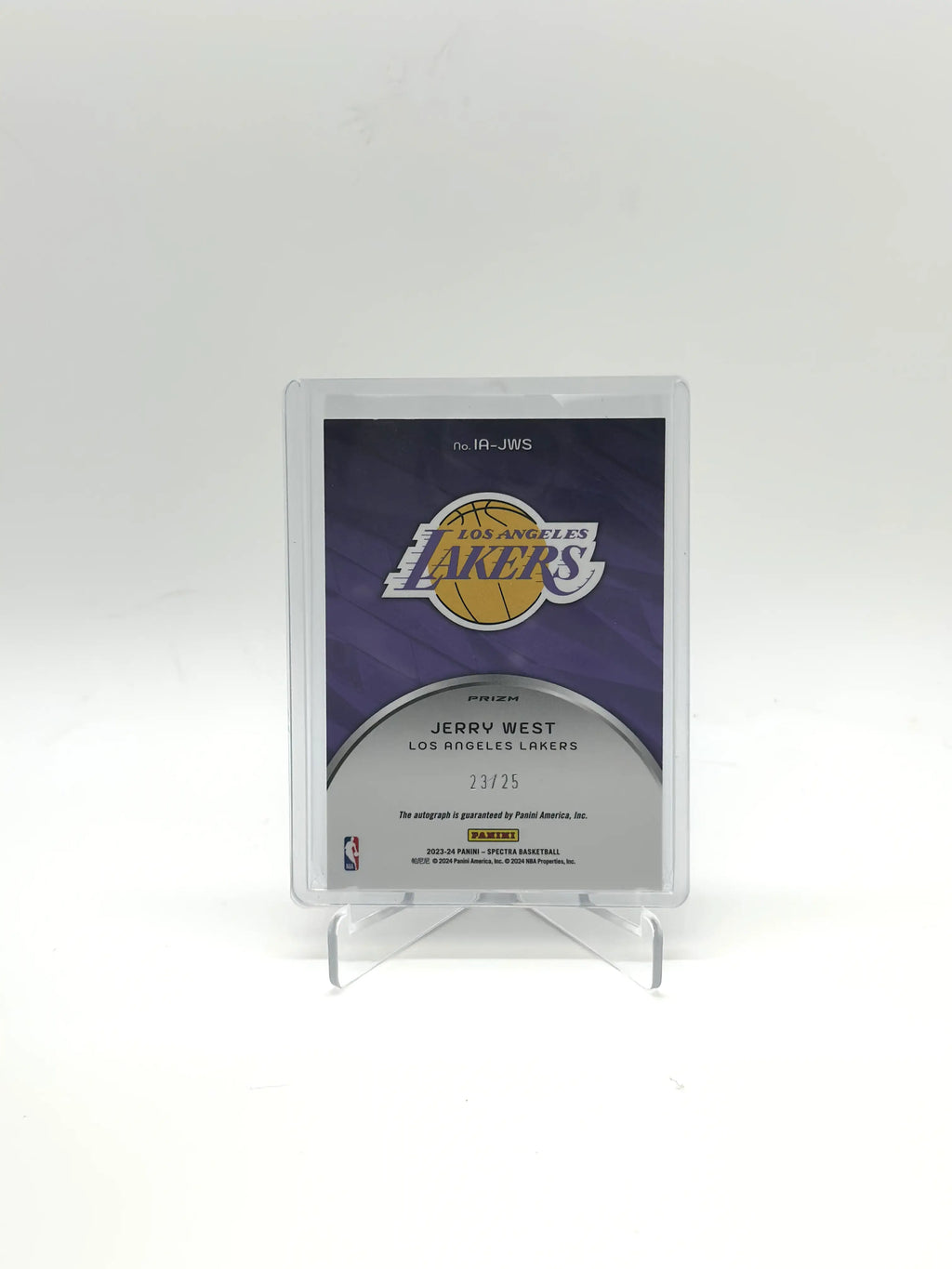2023-24 Panini Spectra Jerry West Icons Autograph Marble Prizm Auto 23/25